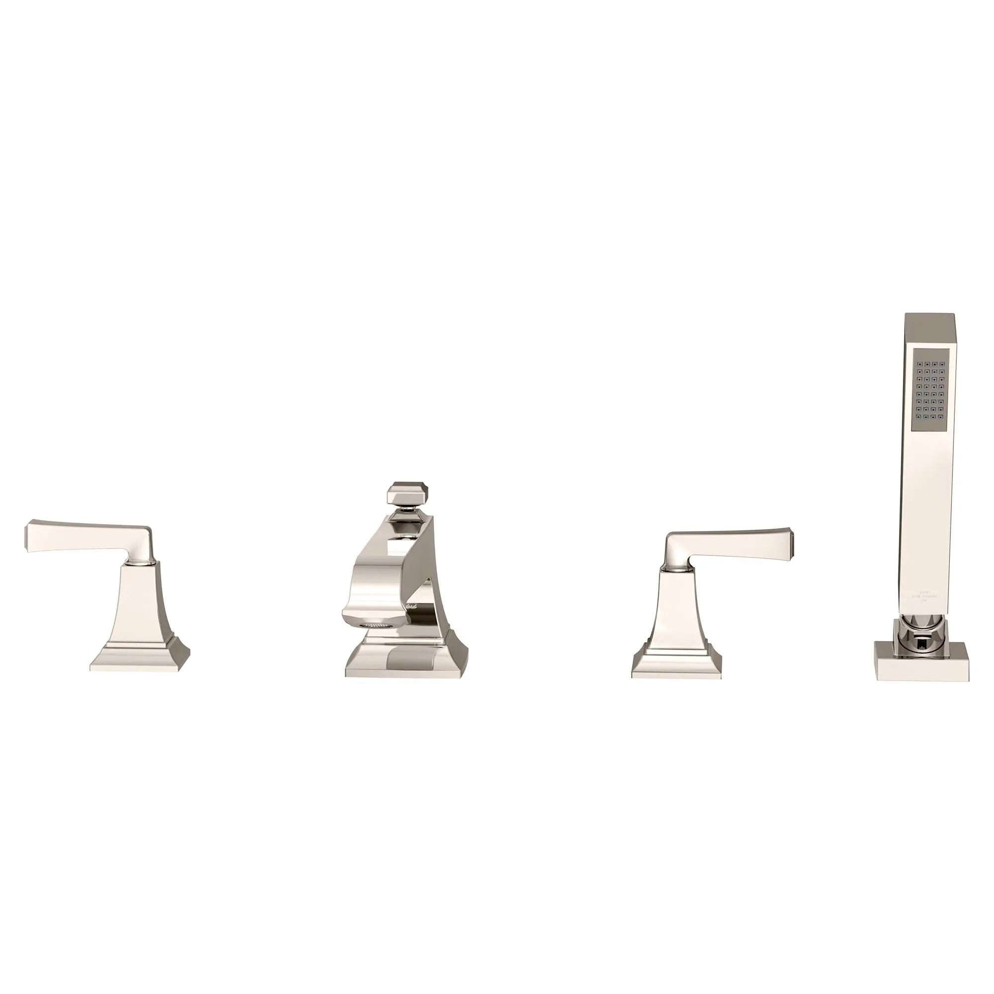 Town Square® S Bathub Faucet With Lever Handles and Personal Shower for Flash® Rough-in Valve // POLISHED NICKEL // 131332_T455901013_0_CDNwebp.webp