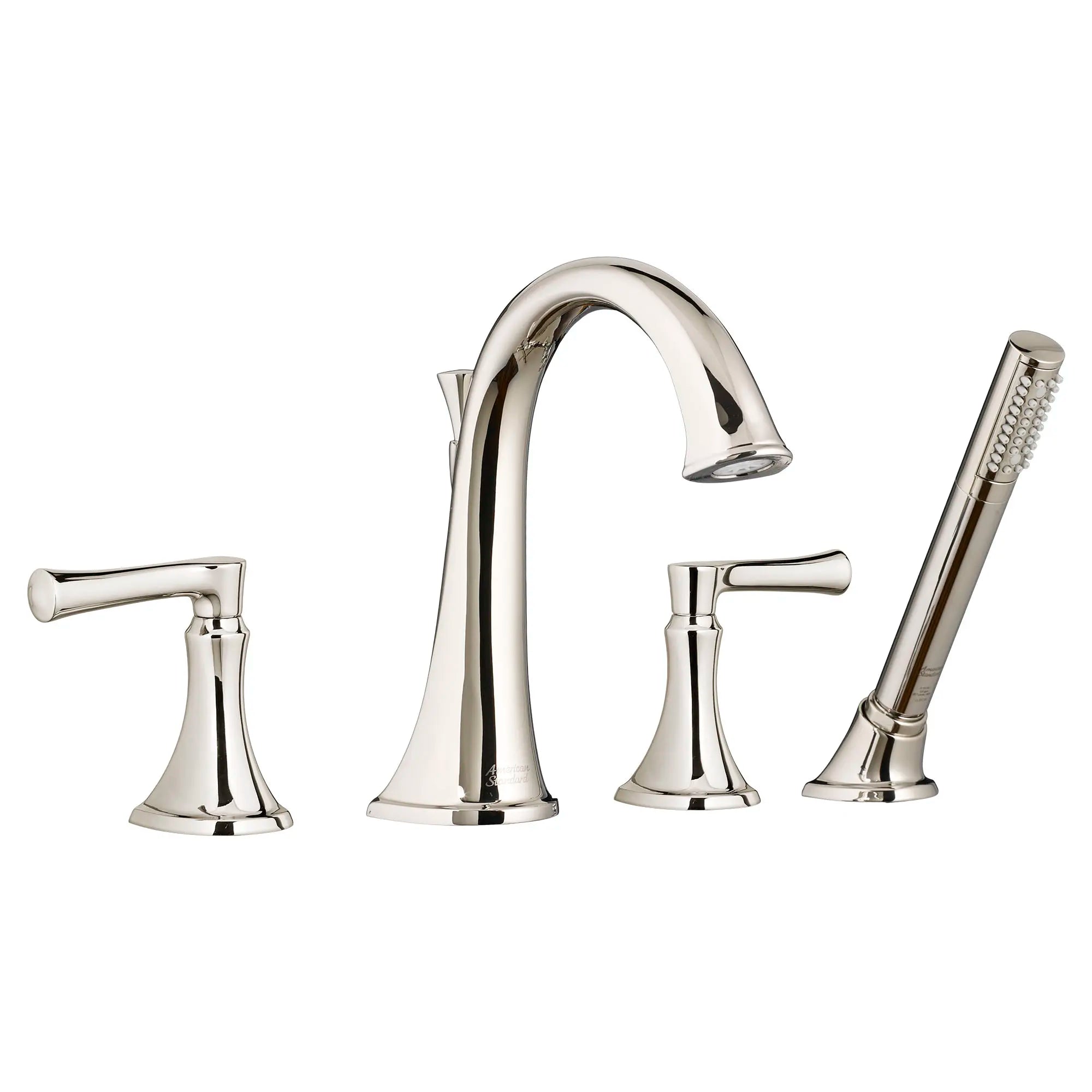 Estate Bathtub Faucet With Personal Shower for Flash® Rough-In Valve With Lever Handles // POLISHED NICKEL // 131434_T722901013_0_CDNwebp.webp
