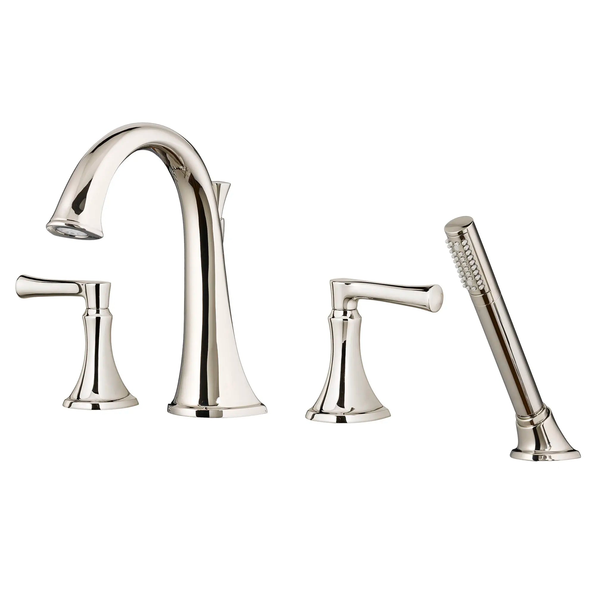 Estate Bathtub Faucet With Personal Shower for Flash® Rough-In Valve With Lever Handles // POLISHED NICKEL // 131435_T722901013_1_0_CDNwebp.webp