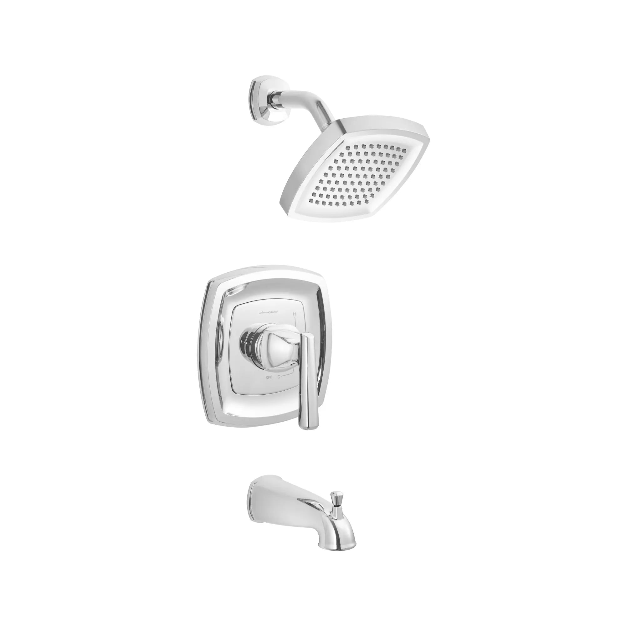 Edgemere® 2.5 gpm/9.5 L/min Tub and Shower Trim Kit With Showerhead, Double Ceramic Pressure Balance Cartridge With Lever Handle // TUB & SHOWER / 2.5 GPM / POLISHED CHROME // 131572_TU018502002_1_0_CDNwebp.webp