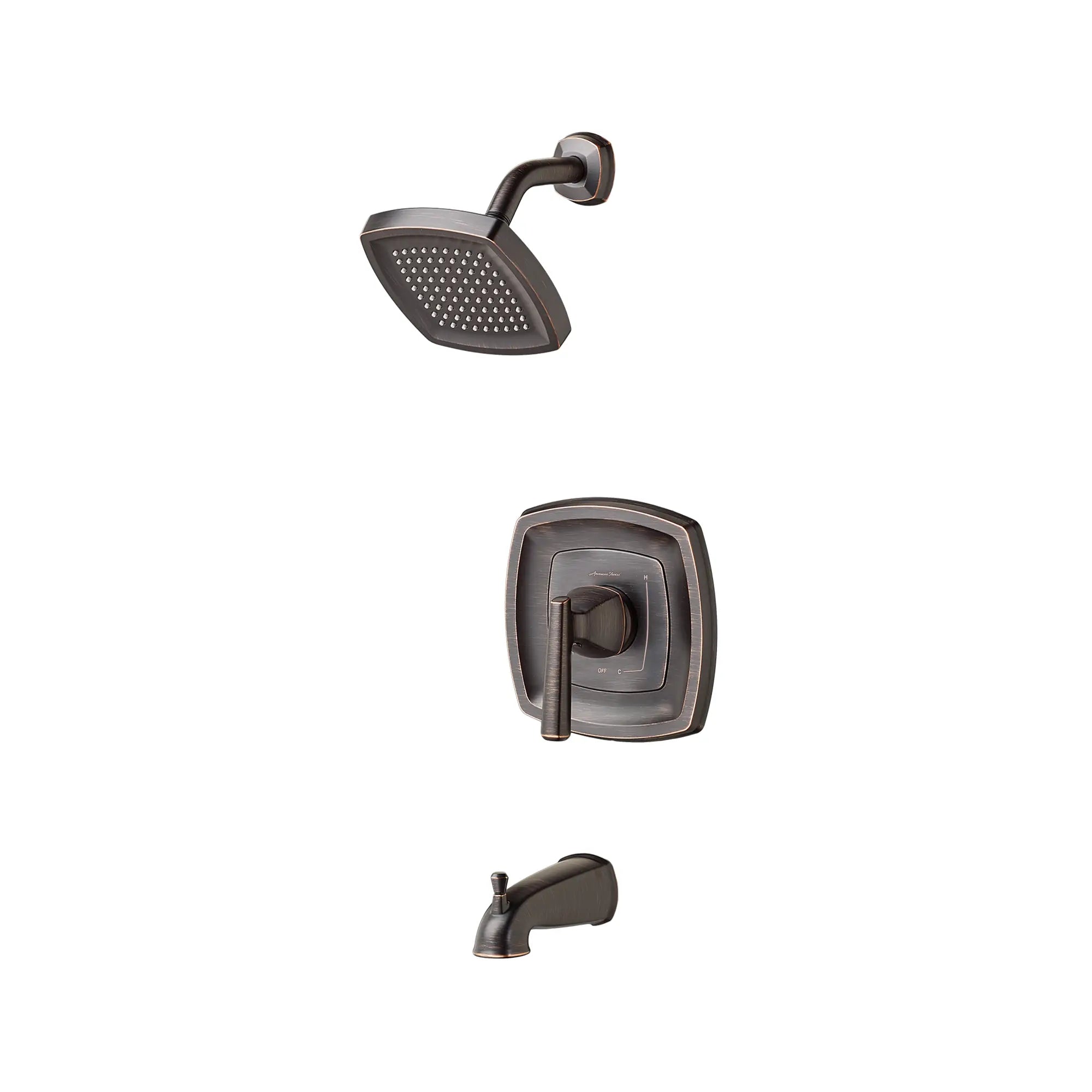 Edgemere® 2.5 gpm/9.5 L/min Tub and Shower Trim Kit With Showerhead, Double Ceramic Pressure Balance Cartridge With Lever Handle // TUB & SHOWER / 2.5 GPM / LEGACY BRONZE // 131579_TU018502278_2_0_CDNwebp.webp