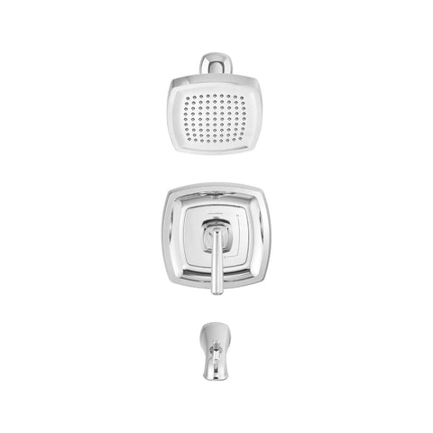 Edgemere® 1.8 gpm/6.8 L/min Tub and Shower Trim Kit With Water-Saving Showerhead, Double Ceramic Pressure Balance Cartridge With Lever Handle