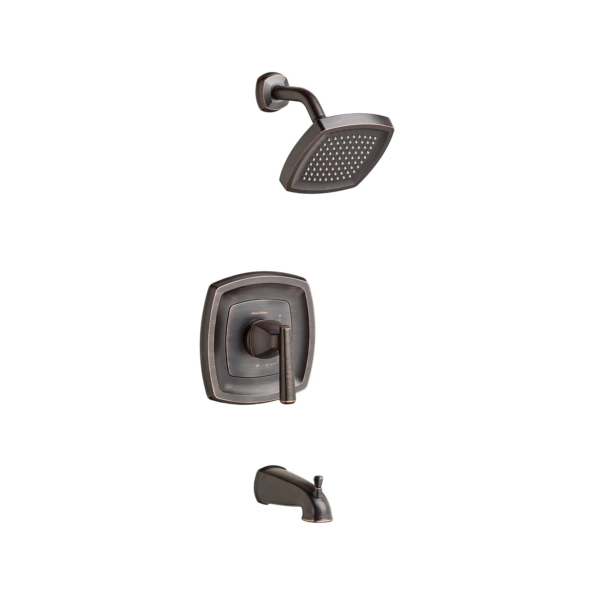 Edgemere® 1.8 gpm/6.8 L/min Tub and Shower Trim Kit With Water-Saving Showerhead, Double Ceramic Pressure Balance Cartridge With Lever Handle // TUB & SHOWER / 1.8 GPM / LEGACY BRONZE // 131614_TU018508278_1_0_CDNwebp.webp