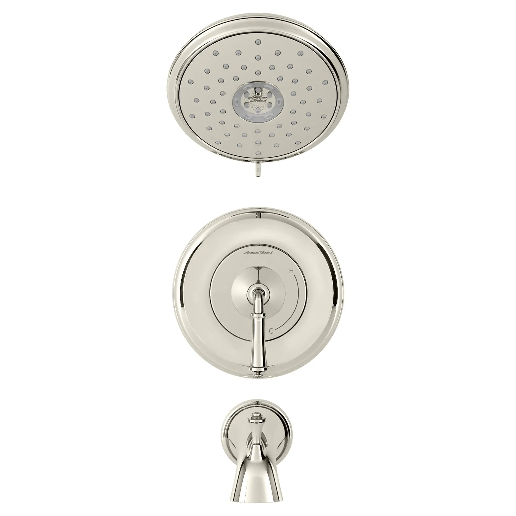 Delancey® 2.5 gpm/9.4 L/min Tub and Shower Trim Kit With 4-Function Showerhead and Lever Handle // POLISHED NICKEL // 131657_TU052502013_0_CDNwebp.webp