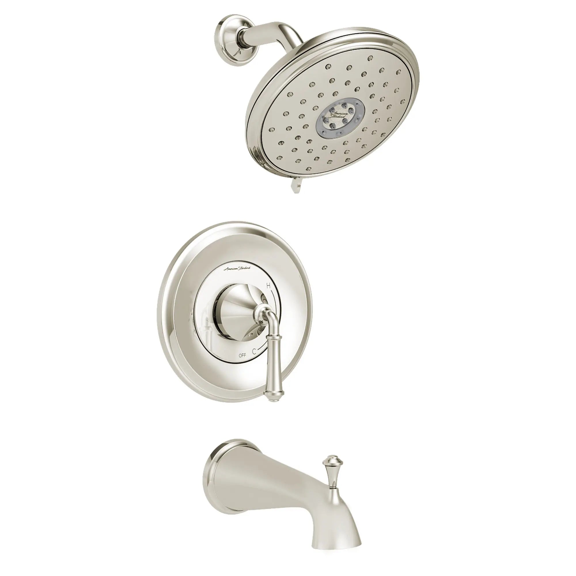 Delancey® 2.5 gpm/9.4 L/min Tub and Shower Trim Kit With 4-Function Showerhead and Lever Handle // POLISHED NICKEL // 131661_TU052502013_1_0_CDNwebp.webp