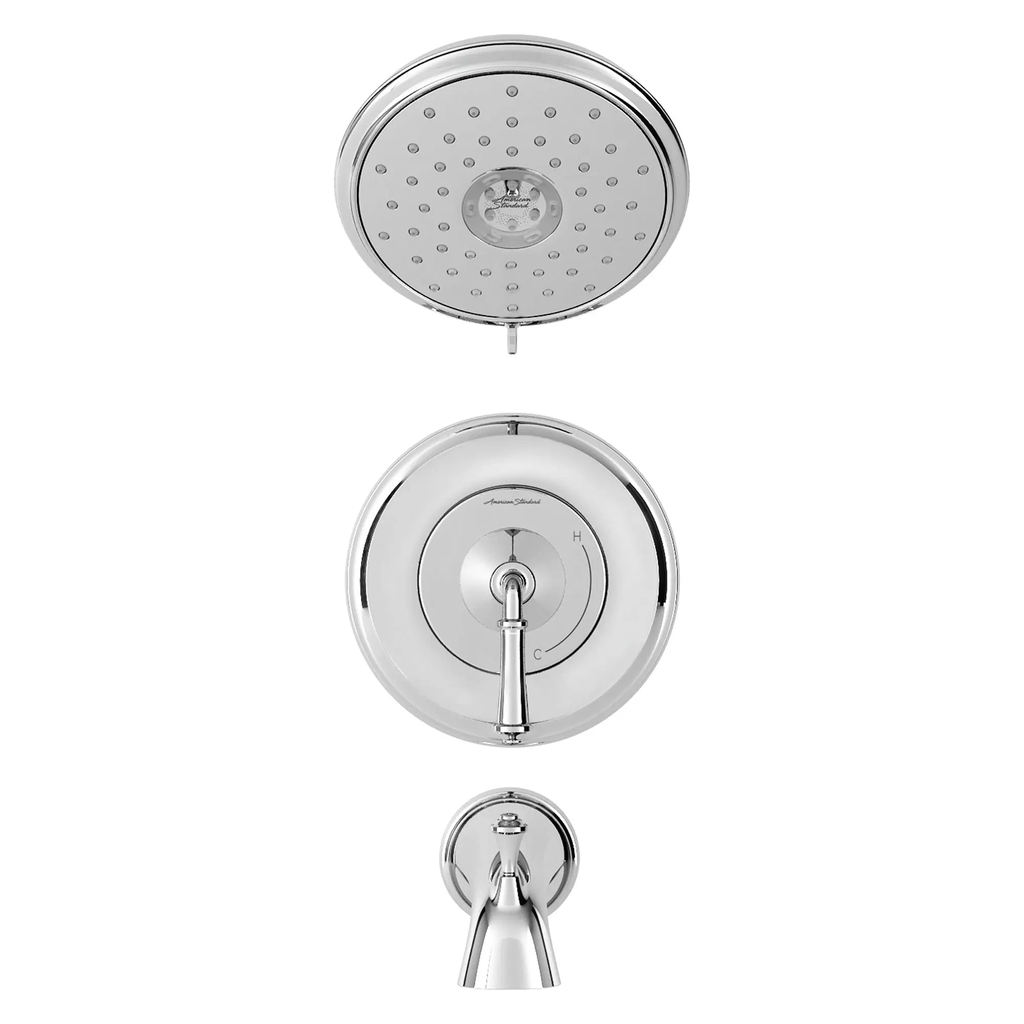 Delancey® 1.8 gpm/6.8 L/min Tub and Shower Trim Kit With Water-Saving 4-Function Showerhead and Lever Handle // TUB & SHOWER / POLISHED CHROME // 131685_TU052508002_0_CDNwebp.webp