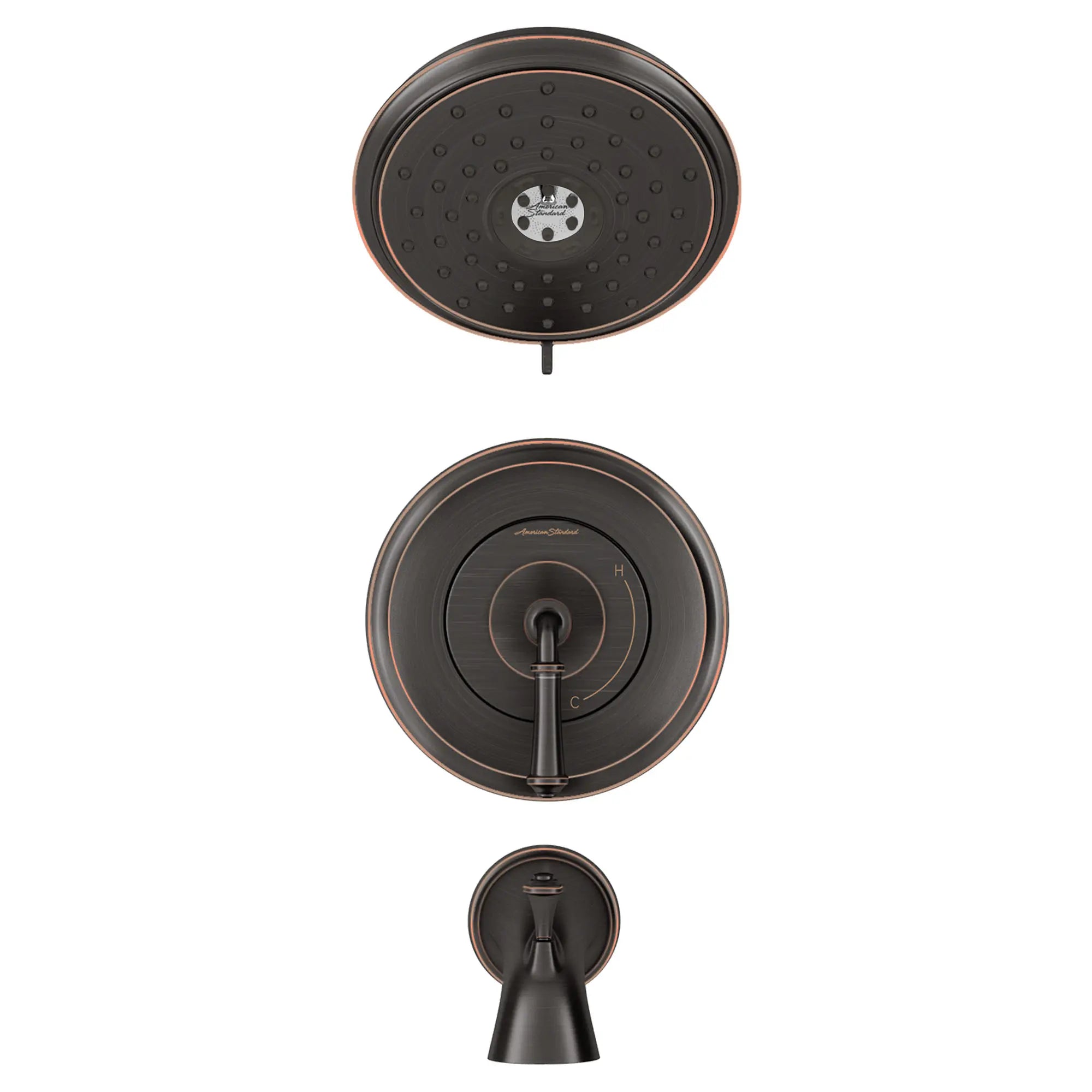 Delancey® 1.8 gpm/6.8 L/min Tub and Shower Trim Kit With Water-Saving 4-Function Showerhead and Lever Handle // TUB & SHOWER / LEGACY BRONZE // 131692_TU052508278_0_CDNwebp.webp