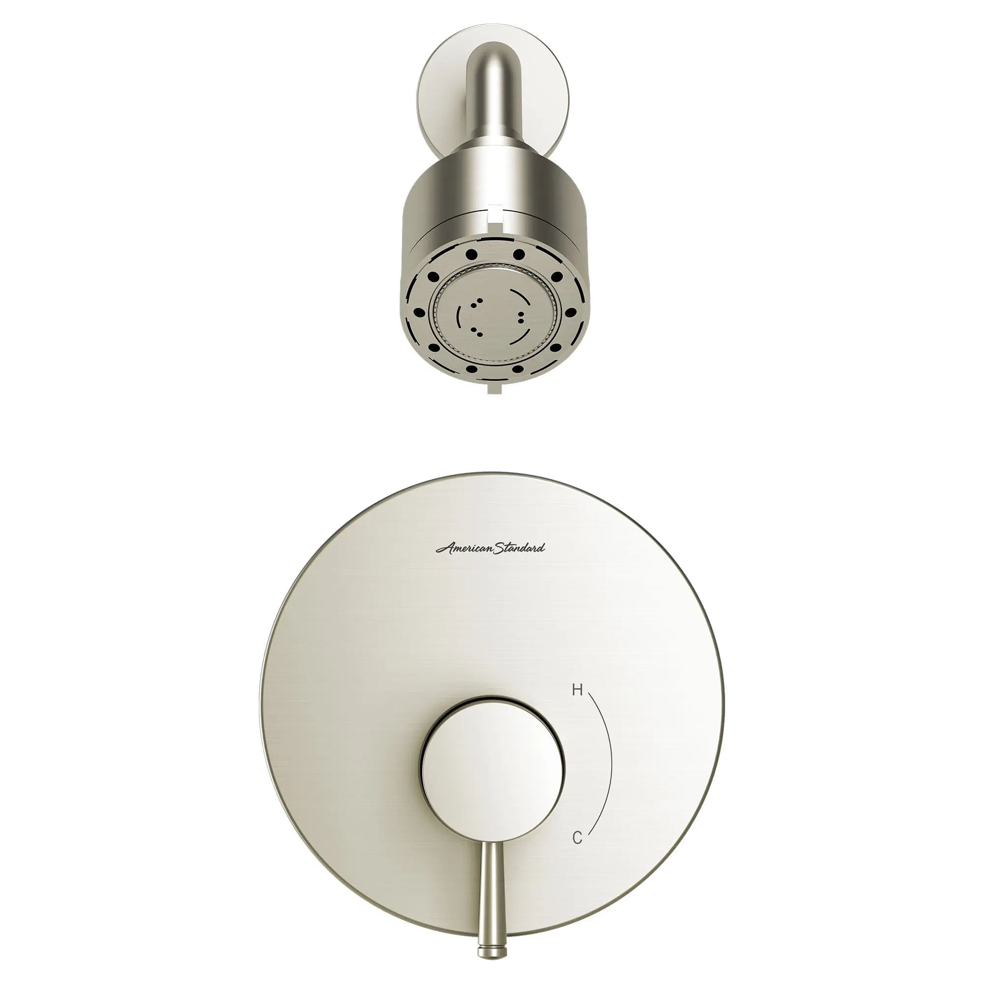 Serin® 2.5 gpm/9.5 L/min Shower Trim Kit With 3-Function Shower Head, Double Ceramic Pressure Balance Cartridge With Lever Handle // BRUSHED NICKEL // 131723_TU064501295_0_CDNwebp.webp