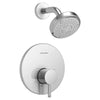 [TU064507.002] Serin® 1.75 gpm/6.6 L/min Tub and Shower Trim Kit With Water-Saving 3-Function Shower Head, Double Ceramic Pressure Balance Cartridge With Lever Handle - Polished Chrome