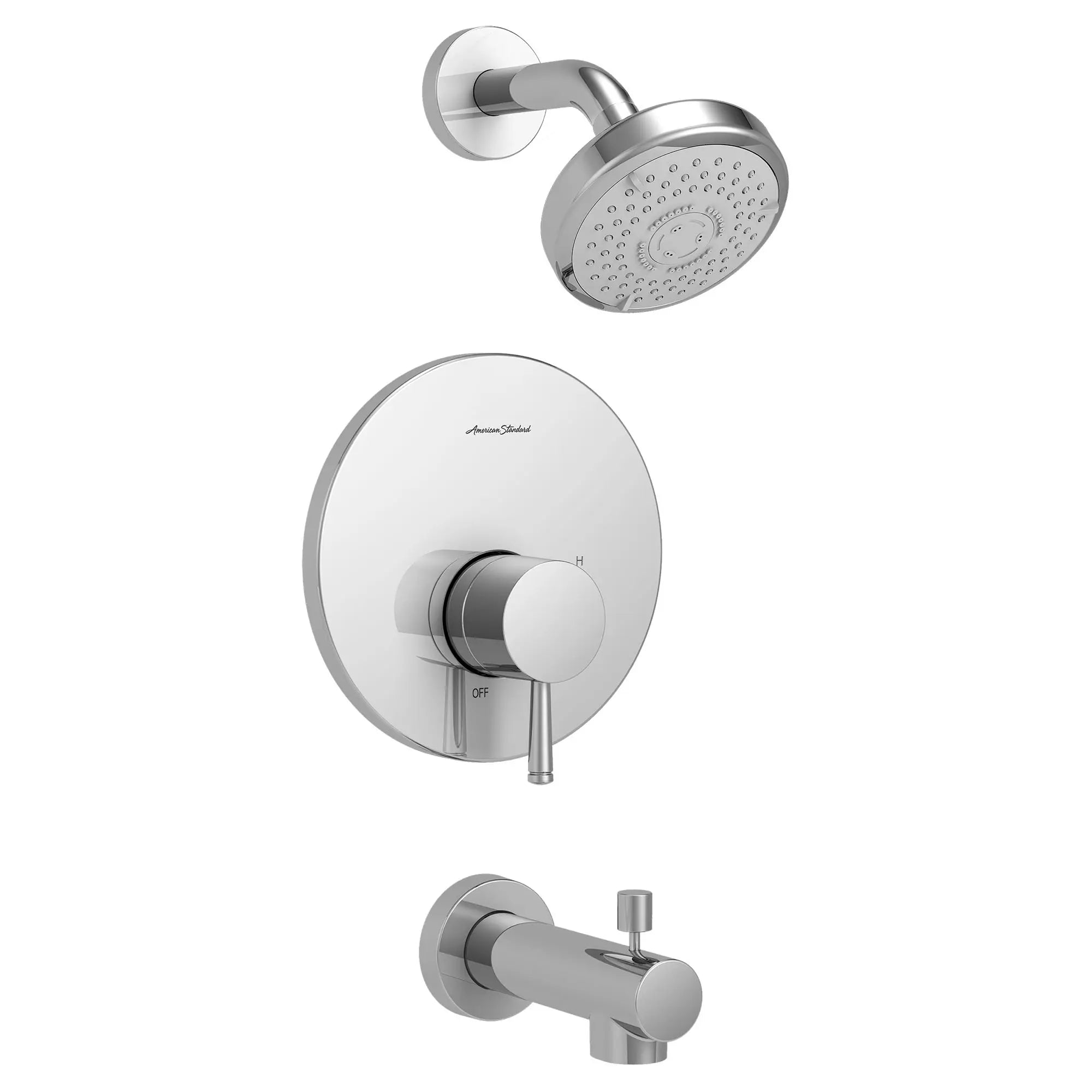 Serin® 1.75 gpm/6.6 L/min Tub and Shower Trim Kit With Water-Saving 3-Function Shower Head, Double Ceramic Pressure Balance Cartridge With Lever Handle // TUB & SHOWER / POLISHED CHROME // 131762_TU064508002_1_0_CDNwebp.webp