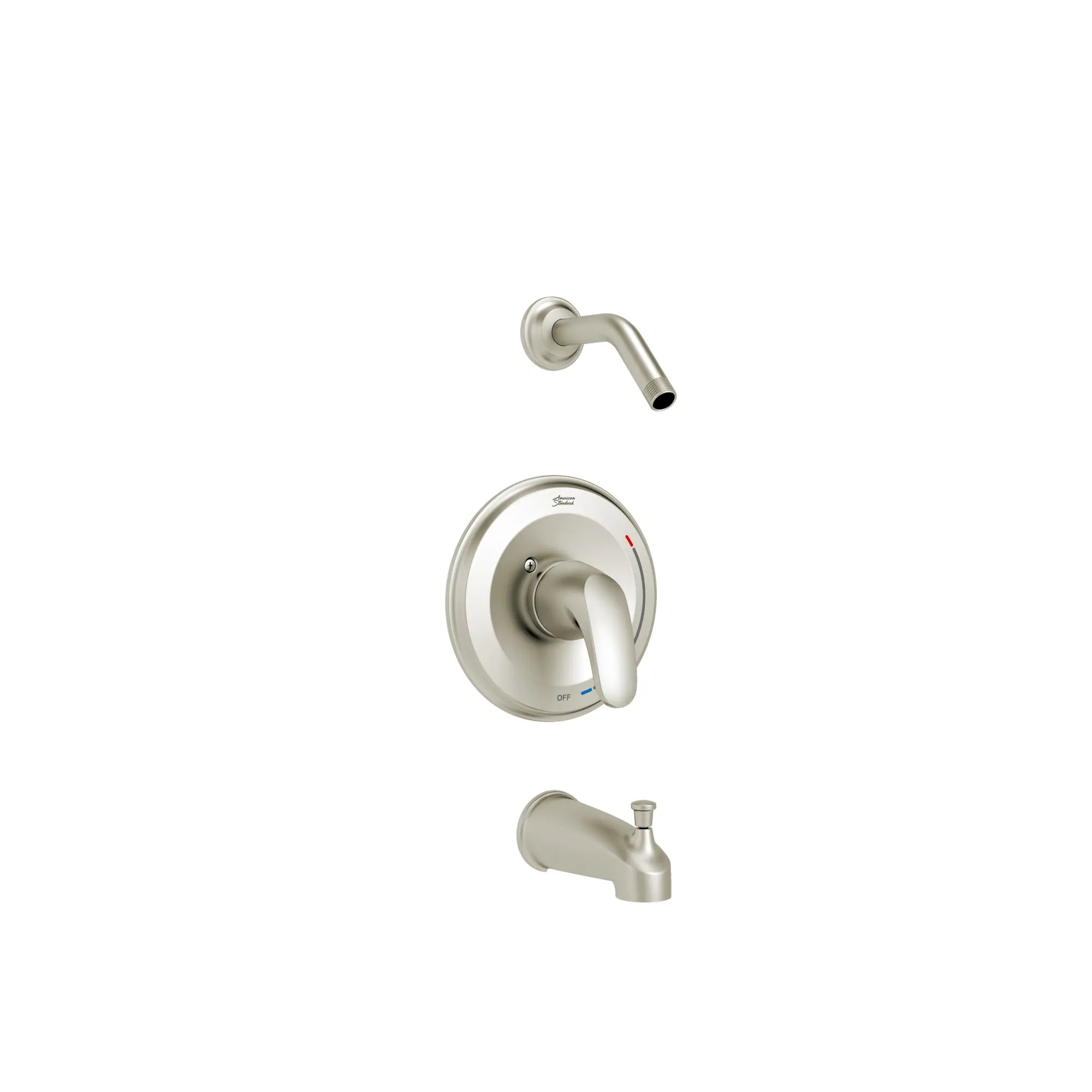 Colony® PRO Tub and Shower Trim Kit Less Showerhead, Double Ceramic Pressure Balance Cartridge With Lever Handle // BRUSHED NICKEL // 131825_TU075508XH295_1_0_CDNwebp.webp