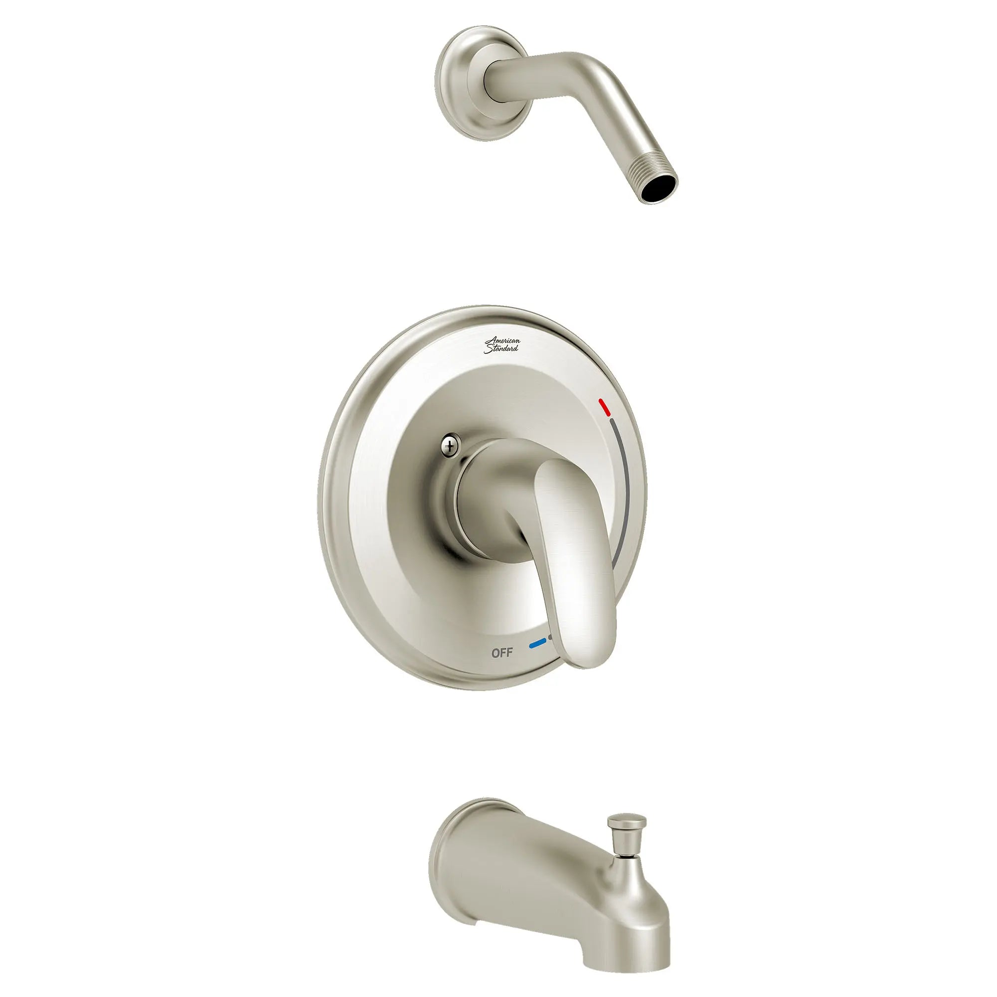 Colony® PRO Tub and Shower Trim Kit Less Showerhead, Double Ceramic Pressure Balance Cartridge With Lever Handle // BRUSHED NICKEL // 131826_TU075508XH295_1_0_CDNwebp.webp