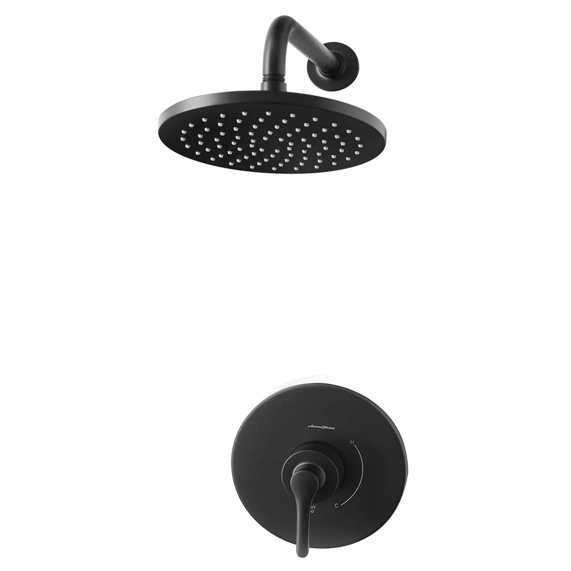 Studio® S 1.8 gpm/6.8 L/min  Shower Trim Kit With Rain Showerhead, Double Ceramic Pressure Balance Cartridge With Lever Handle // SHOWER / MATTE BLACK // 131872_TU105507243_1_0_CDNwebp.webp