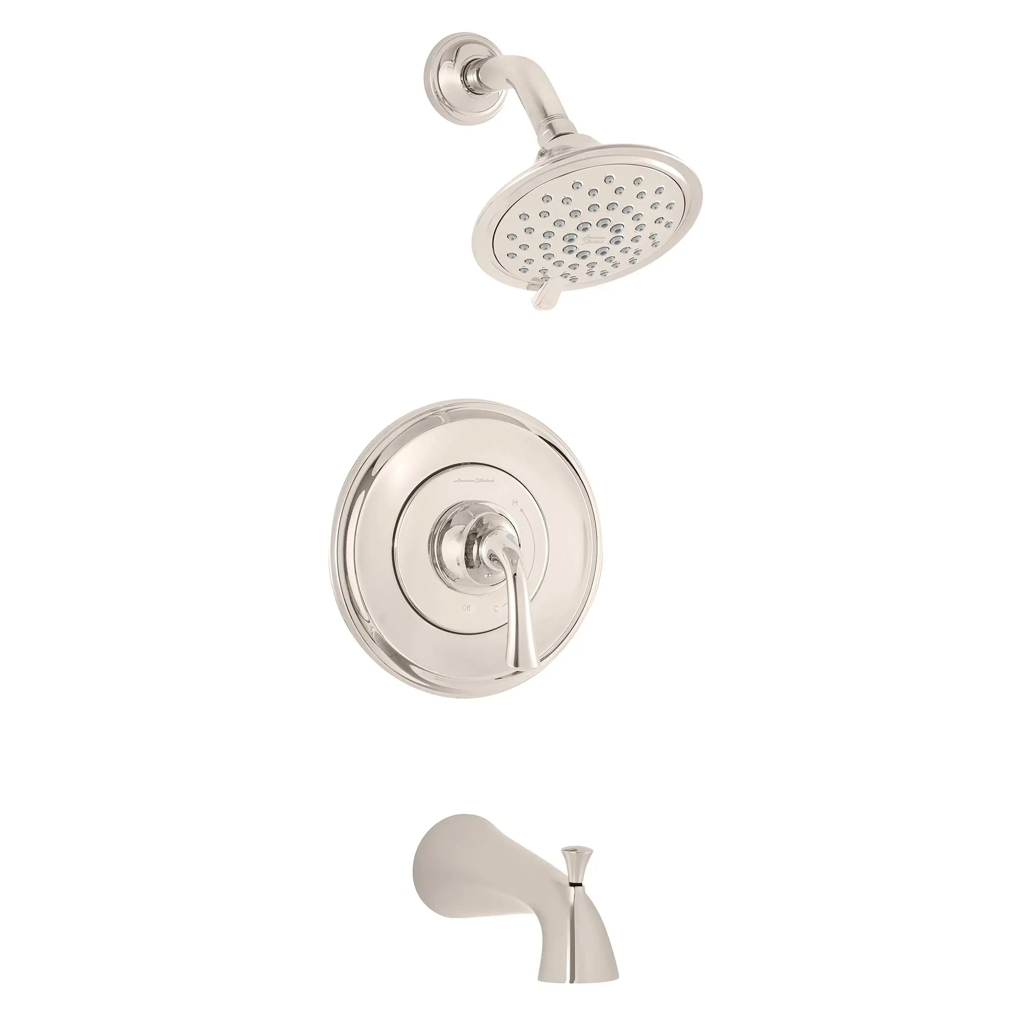Patience® 2.5 gpm/9.5 L/min Tub and Shower Trim Kit With 3-Function Showerhead, Double Ceramic Pressure Balance Cartridge With Lever Handle // POLISHED NICKEL // 131947_TU106502013_1_0_CDNwebp.webp