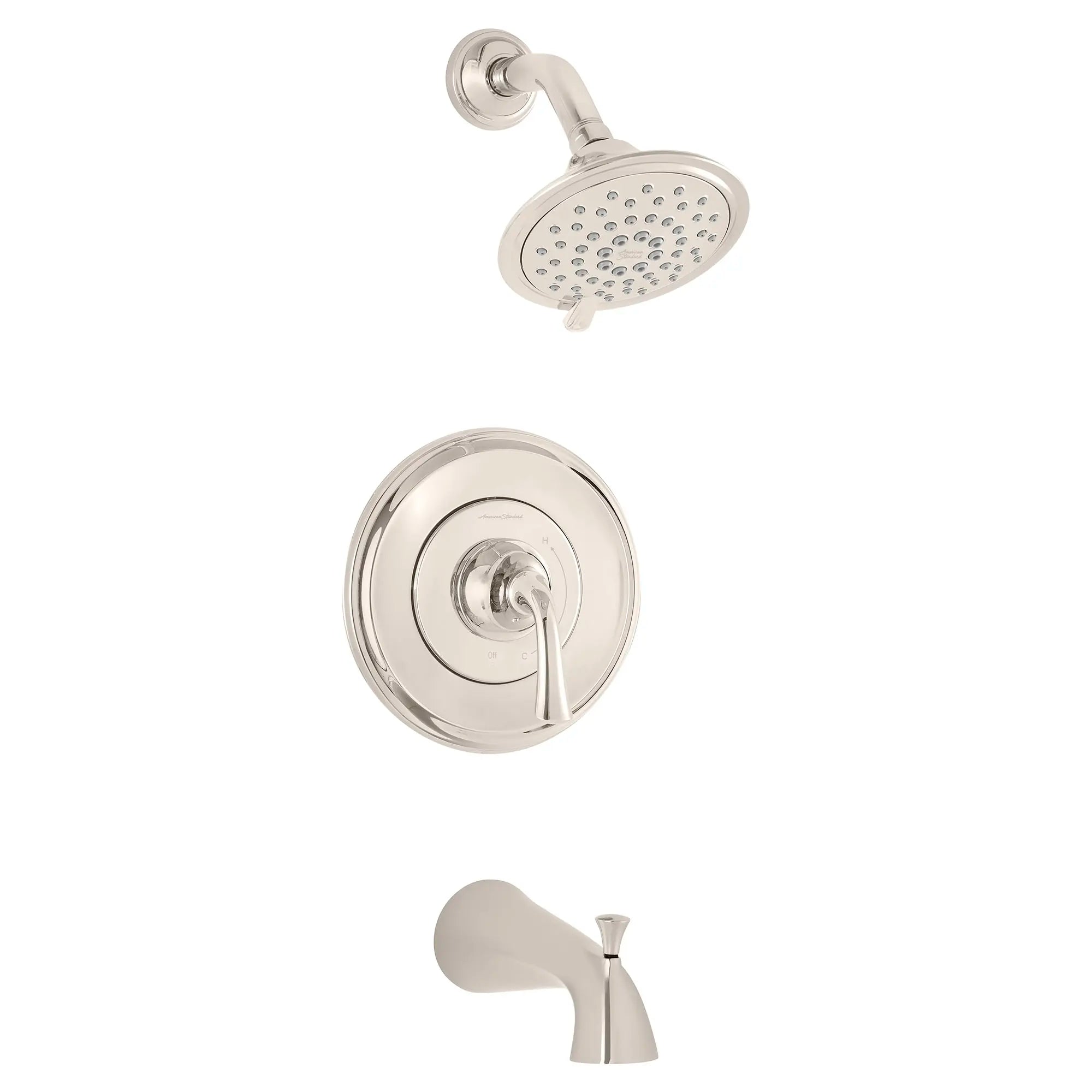 Patience® 1.8 gpm/6.6 L/min Tub and Shower Trim Kit With Water-Saving 3-Function Showerhead, Double Ceramic Pressure Balance Cartridge With Lever Handle // POLISHED NICKEL // 131974_TU106508013_1_0_CDNwebp.webp