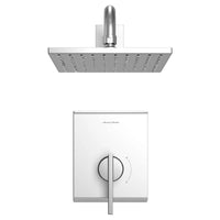 [TU184501.002] Times Square® 2.5 gpm/9.5 L/min Shower Trim Kit With Rain Showerhead, Double Ceramic Pressure Balance Cartridge With Lever Handle - Polished Chrome