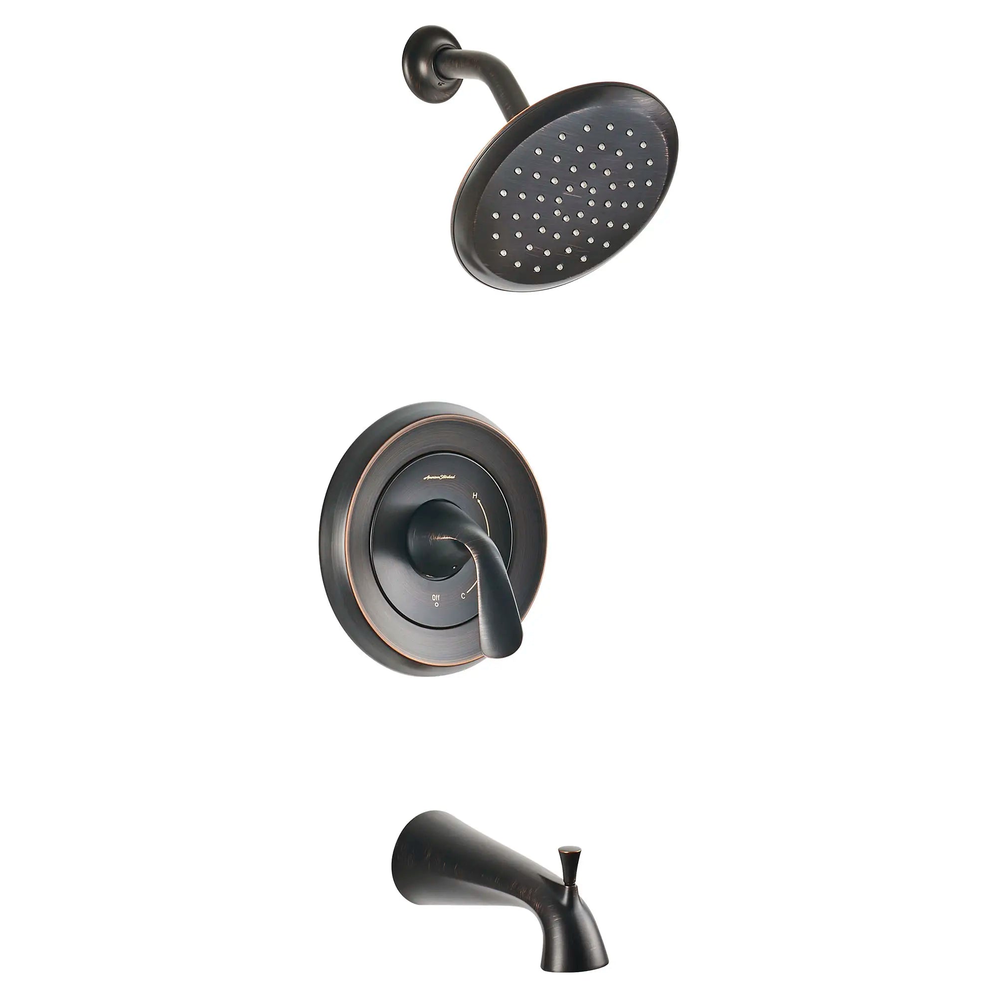 Fluent® 1.8 gpm/6.8 L/min Tub and Shower Trim Kit With Water-Saving Showerhead, Double Ceramic Pressure Balance Cartridge With Lever Handle // LEGACY BRONZE // 132086_TU186508278_1_0_CDNwebp.webp