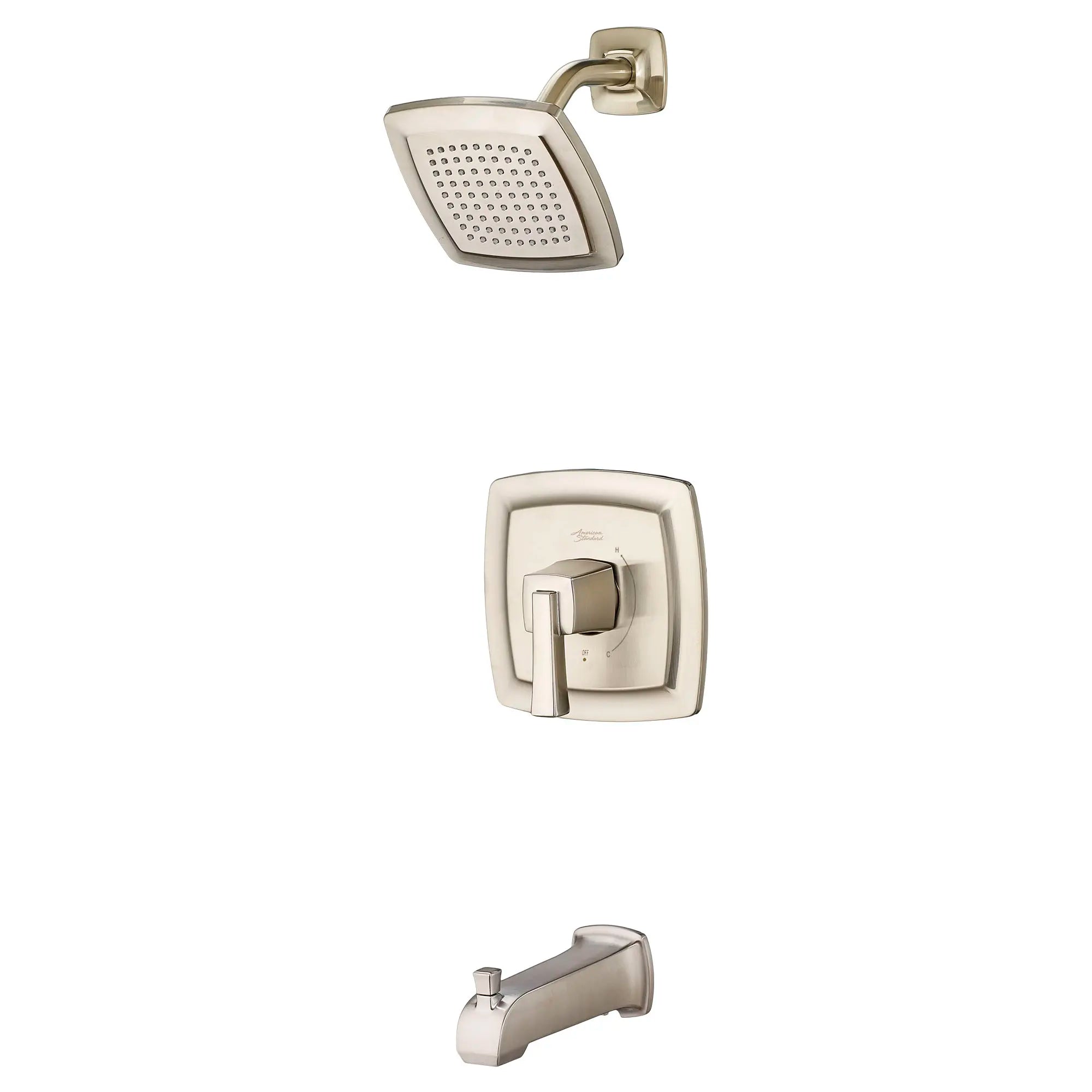 Townsend® 2.5 gpm/9.5L/min Tub and Shower Trim Kit With Rain Showerhead, Double Ceramic Pressure Balance Cartridge With Lever Handle // TUB & SHOWER / 2.5 GPM / BRUSHED NICKEL // 132134_TU353502295_2_0_CDNwebp.webp