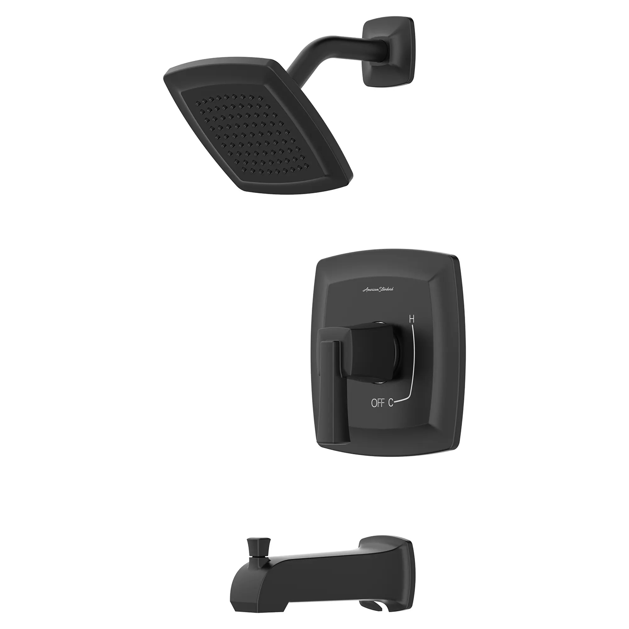 Townsend® 1.75gpm/6.6 L/min Tub and Shower Trim Kit With Water-Saving Showerhead, Double Ceramic Pressure Balance Cartridge With Lever Handle // TUB & SHOWER / 1.75 GPM / MATTE BLACK // 132153_TU353508.243_0_CDNwebp.webp