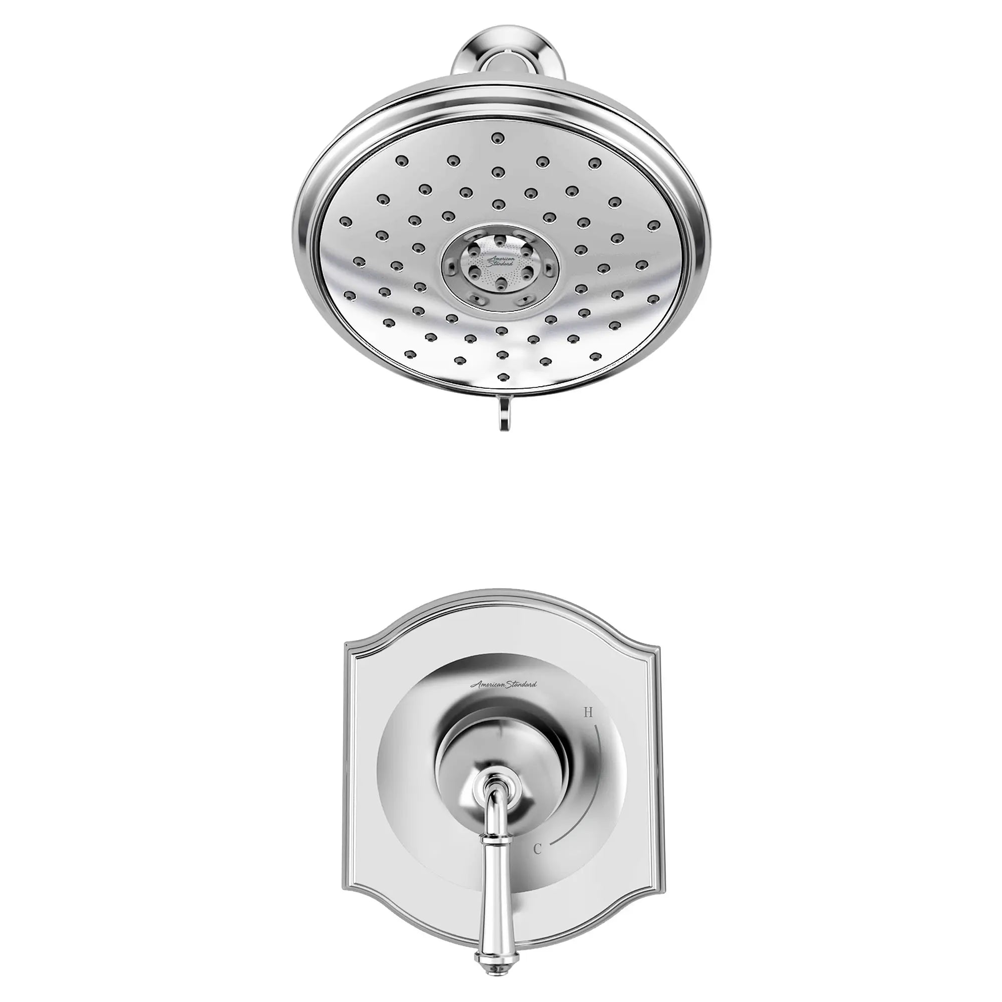 Portsmouth 1.8 GPM Shower Trim Kit with Water-Saving Showerhead and Double Ceramic Pressure Balance Cartridge with Lever Handle // POLISHED CHROME // 132296_TU415501002_0_CDNwebp.webp