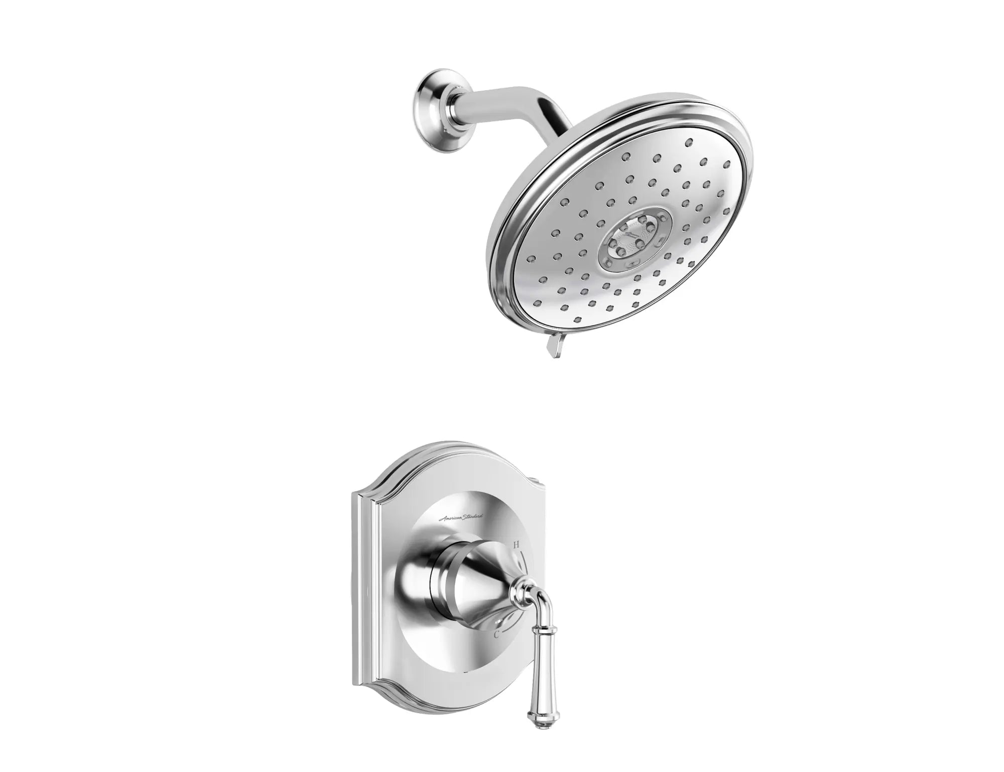 Portsmouth 1.8 GPM Shower Trim Kit with Water-Saving Showerhead and Double Ceramic Pressure Balance Cartridge with Lever Handle // POLISHED CHROME // 132297_TU415501002_1_0_CDNwebp.webp