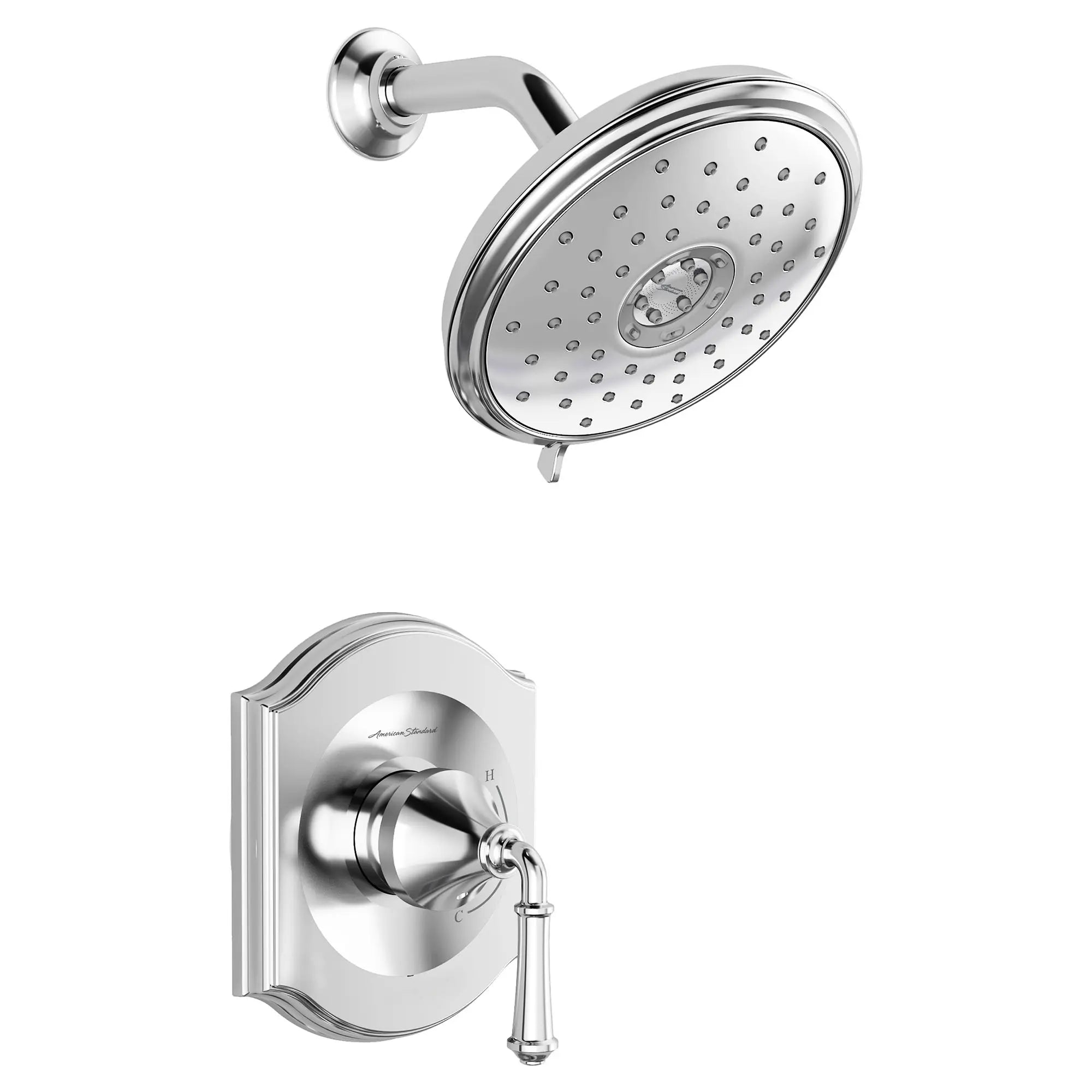 Portsmouth 1.8 GPM Shower Trim Kit with Water-Saving Showerhead and Double Ceramic Pressure Balance Cartridge with Lever Handle // POLISHED CHROME // 132298_TU415501002_1_0_CDNwebp.webp