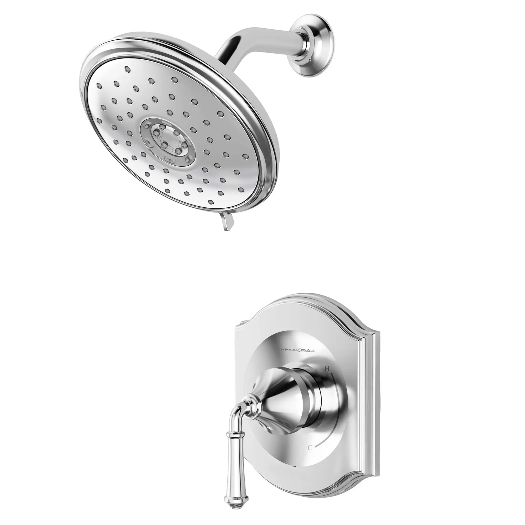 Portsmouth 1.8 GPM Shower Trim Kit with Water-Saving Showerhead and Double Ceramic Pressure Balance Cartridge with Lever Handle // POLISHED CHROME // 132299_TU415501002_2_0_CDNwebp.webp