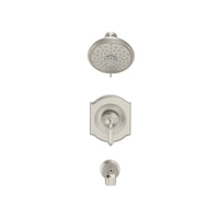 [TU415502.295] Portsmouth 1.8 GPM Tub and Shower Trim Kit with Water-Saving Showerhead and Double Ceramic Pressure Balance Cartridge with Lever Handle - Polished Chrome