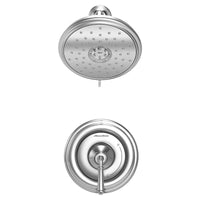 [TU420501.002] Portsmouth 1.8 GPM Round Shower Trim Kit with Water-Saving Showerhead and Double Ceramic Pressure Balance Cartridge with Lever Handle - Polished Chrome