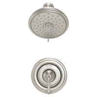[TU420501.295] Portsmouth 1.8 GPM Round Shower Trim Kit with Water-Saving Showerhead and Double Ceramic Pressure Balance Cartridge with Lever Handle - Polished Chrome