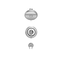 [TU420502.002] Portsmouth Round Tub and Shower Trim Kit with Water-Saving Showerhead and Double Ceramic Pressure Balance Cartridge with Lever Handle - Polished Chrome