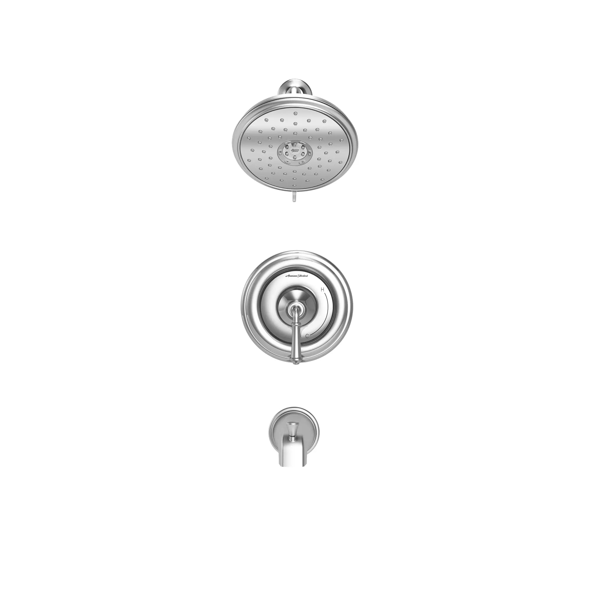 Portsmouth Round Tub and Shower Trim Kit with Water-Saving Showerhead and Double Ceramic Pressure Balance Cartridge with Lever Handle // POLISHED CHROME // 132352_TU420502002_0_CDNwebp.webp