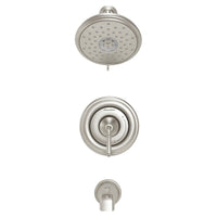 [TU420502.295] Portsmouth Round Tub and Shower Trim Kit with Water-Saving Showerhead and Double Ceramic Pressure Balance Cartridge with Lever Handle - Polished Chrome