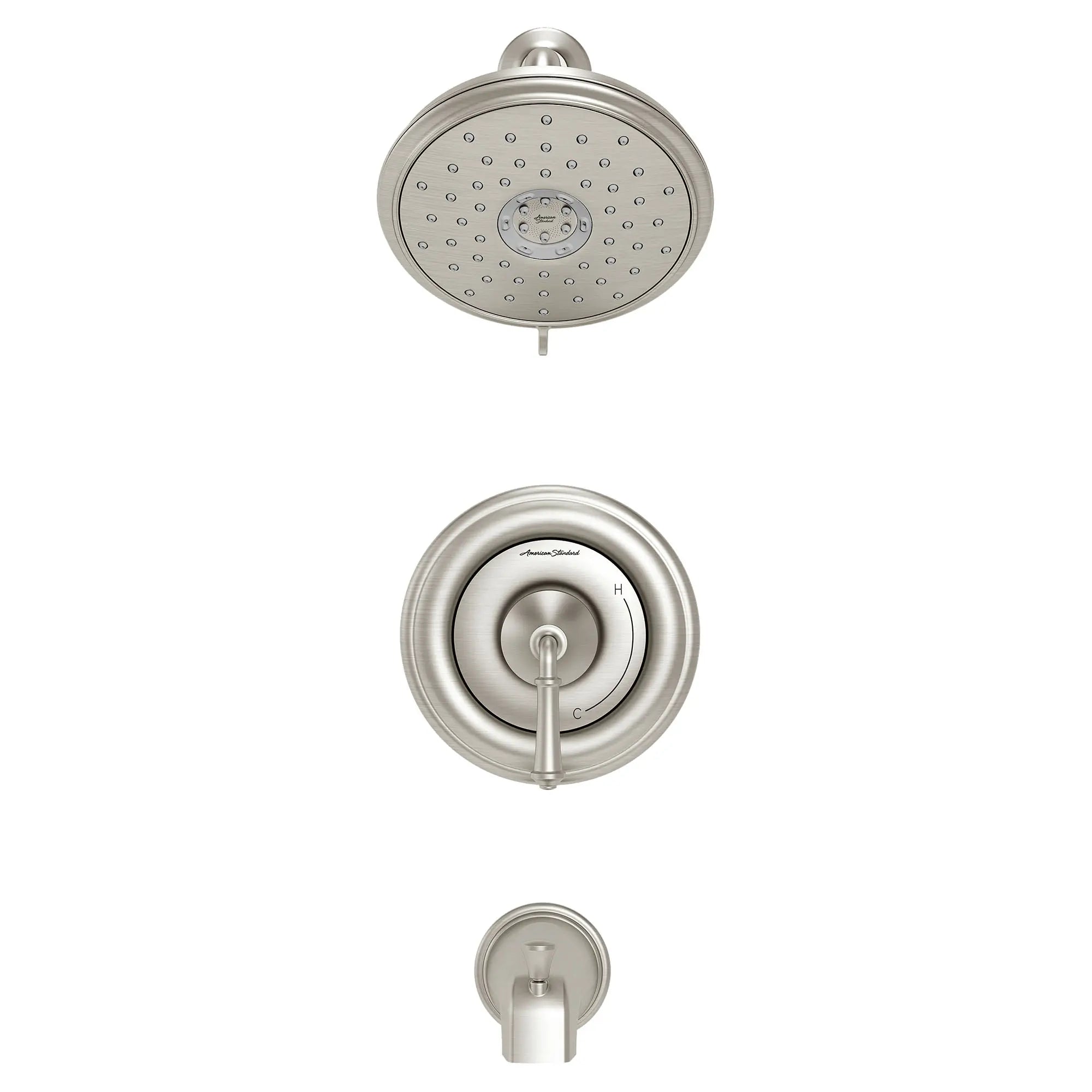 Portsmouth Round Tub and Shower Trim Kit with Water-Saving Showerhead and Double Ceramic Pressure Balance Cartridge with Lever Handle // BRUSHED NICKEL // 132365_TU420502295_0_CDNwebp.webp