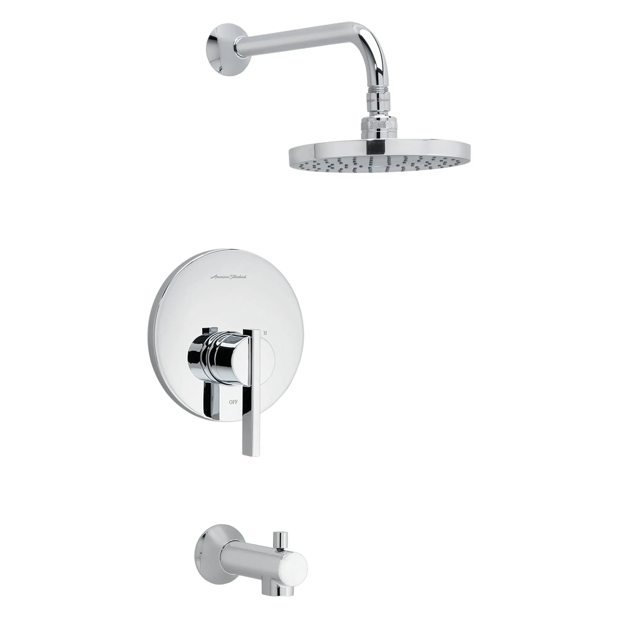 Berwick® 2.5 gpm/9.5 L/min Tub and Shower Trim Kit With Rain Showerhead, Double Ceramic Pressure Balance Cartridge and Lever Handle // POLISHED CHROME // 132393_TU430502002_5_0_CDNwebp.webp