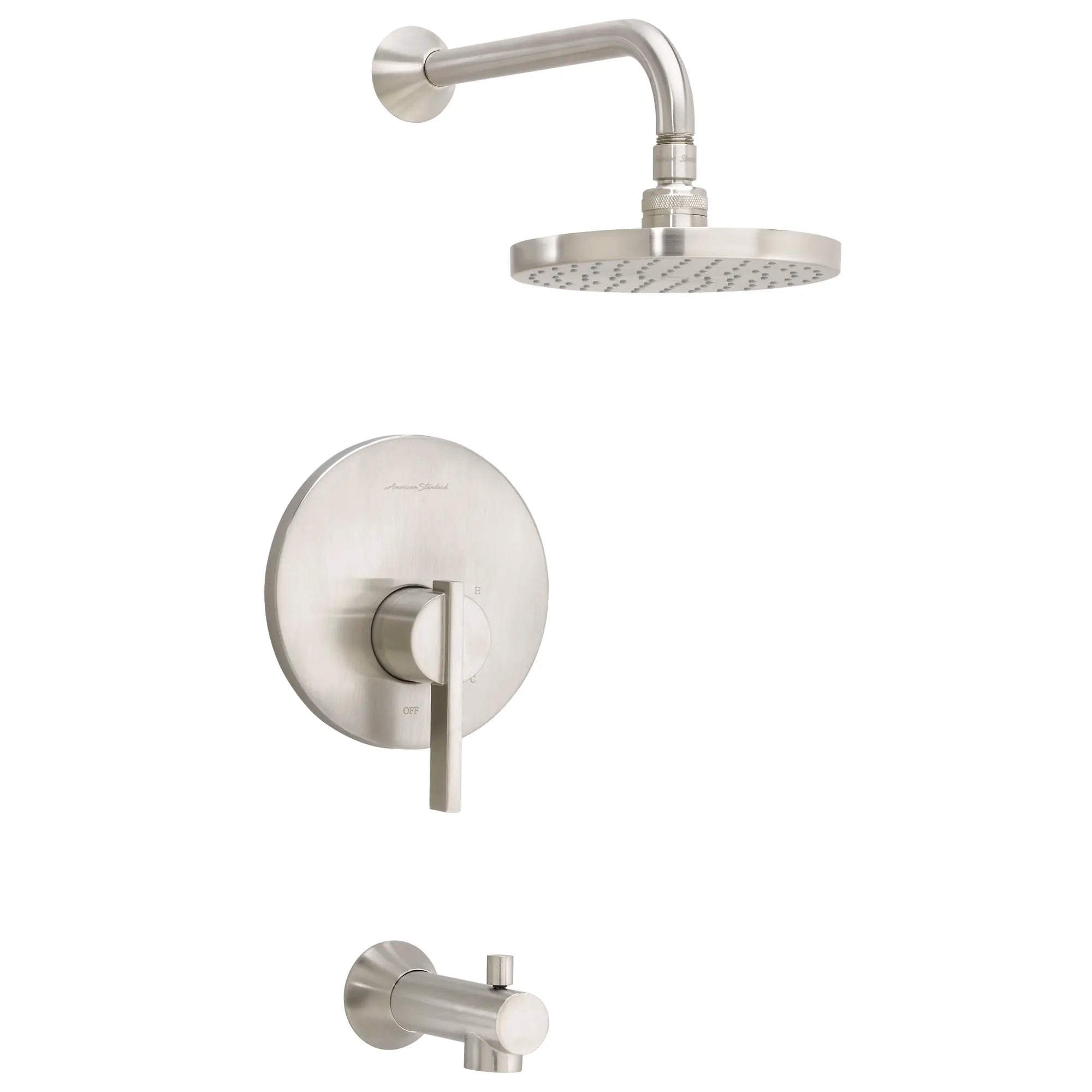 Berwick® 2.5 gpm/9.5 L/min Tub and Shower Trim Kit With Rain Showerhead, Double Ceramic Pressure Balance Cartridge and Lever Handle // BRUSHED NICKEL // 132397_TU430502295_5_0_CDNwebp.webp