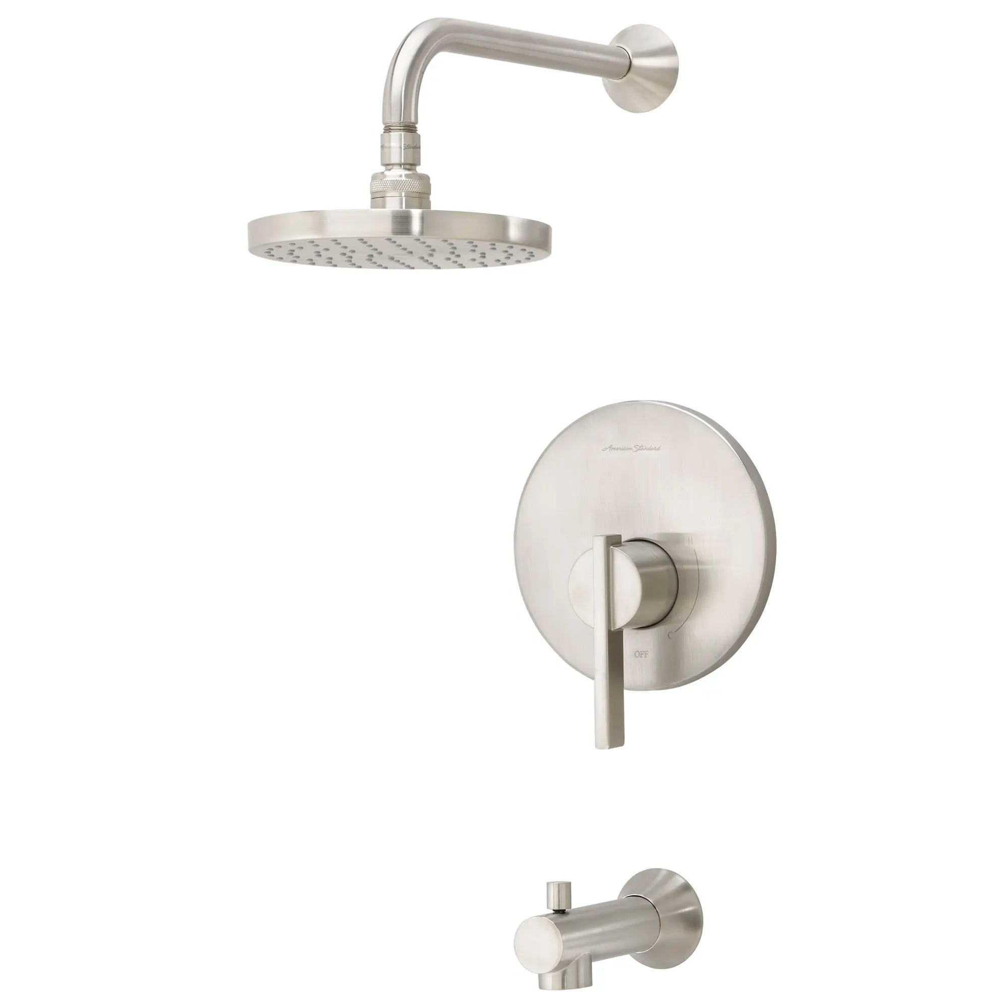 Berwick® 2.5 gpm/9.5 L/min Tub and Shower Trim Kit With Rain Showerhead, Double Ceramic Pressure Balance Cartridge and Lever Handle // BRUSHED NICKEL // 132400_TU430502295_6_0_CDNwebp.webp