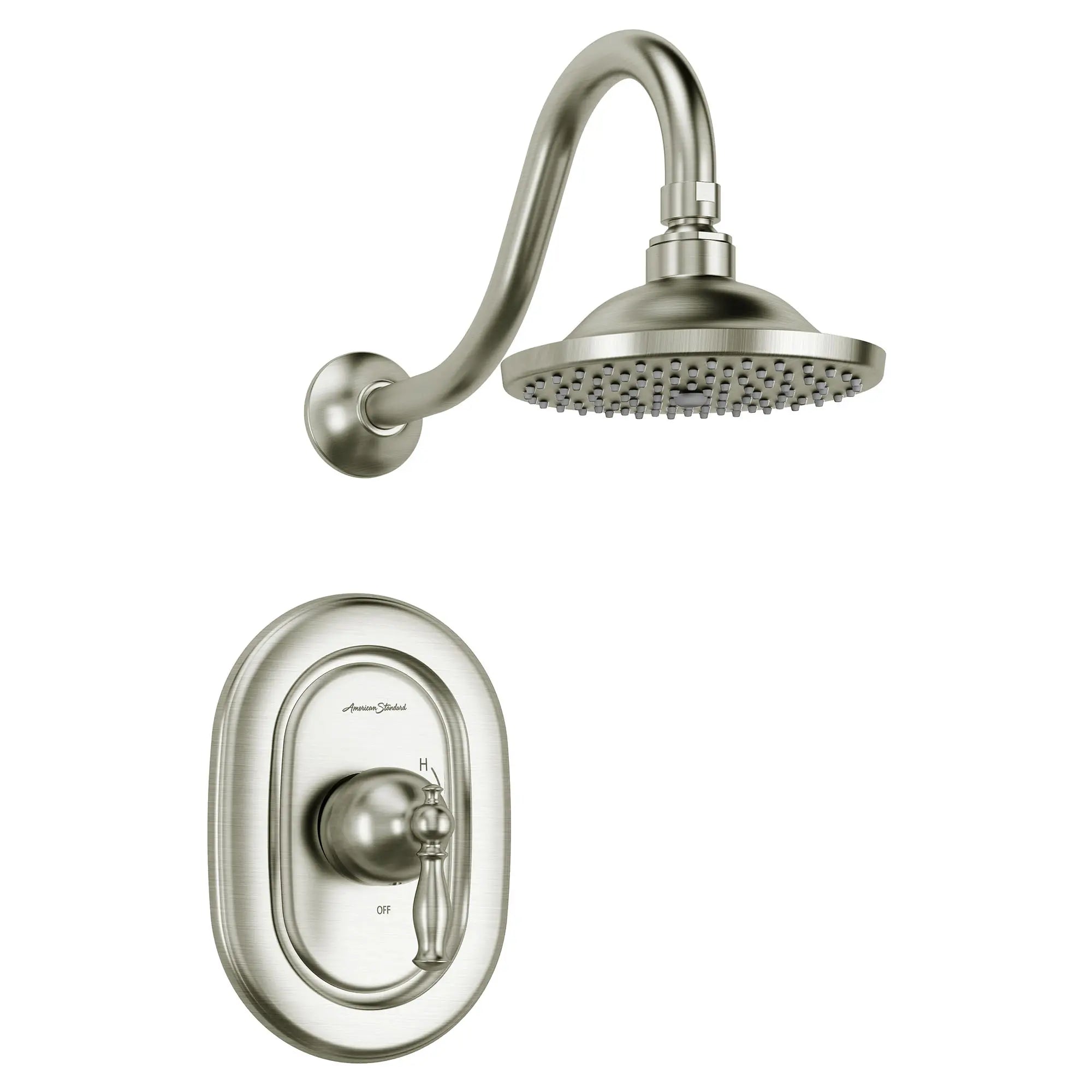 Quentin® 2.5 gpm/9.5 L/min Shower Trim Kit With Rain Showerhead, Double Ceramic Pressure Balance Cartridge With Lever Handle // BRUSHED NICKEL // 132446_TU440501295_1_0_CDNwebp.webp