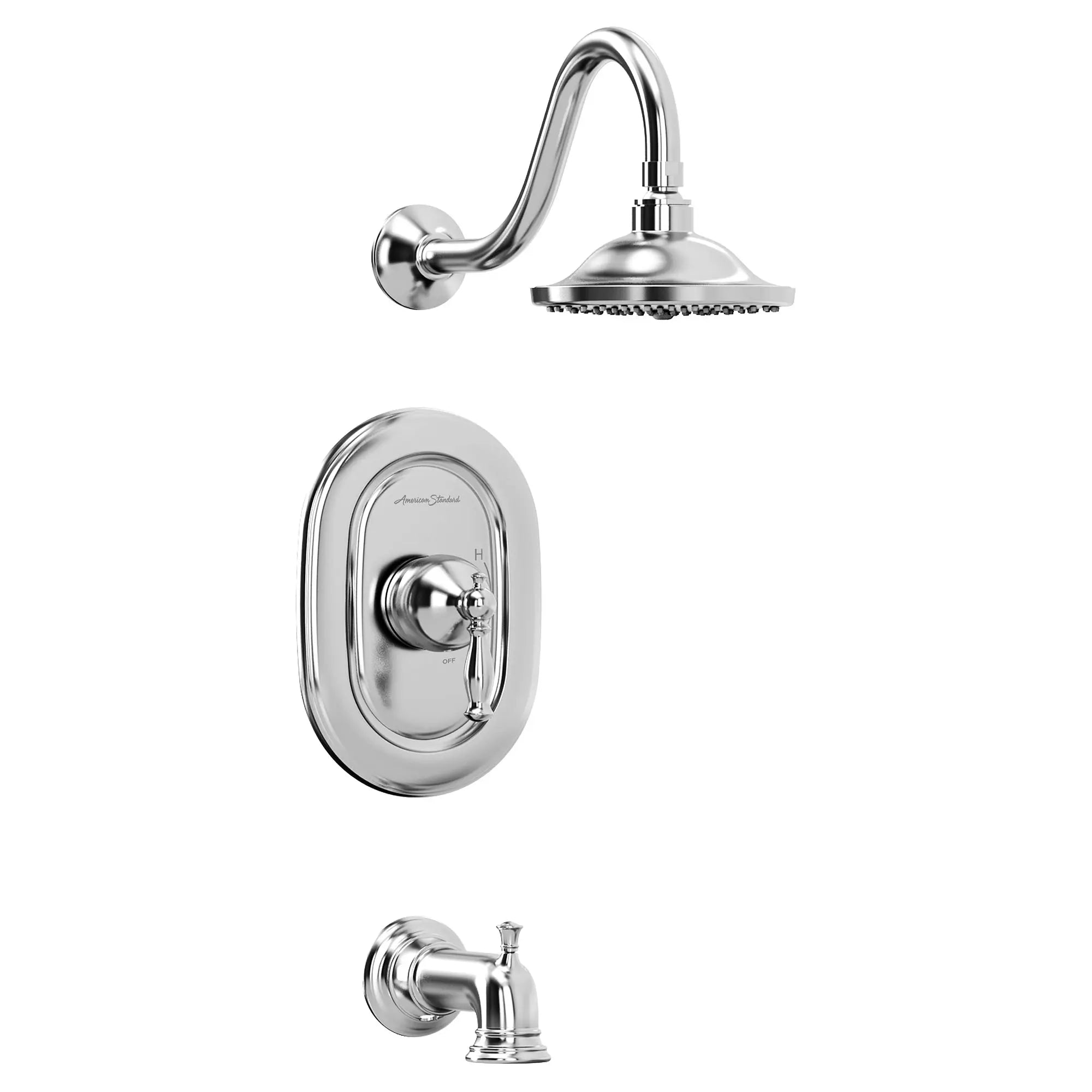 Quentin® 2.5 gpm/9.5 L/min Tub and Shower Trim Kit With Rain Showerhead, Double Ceramic Pressure Balance Cartridge With Lever Handle // POLISHED CHROME // 132451_TU440502002_1_0_CDNwebp.webp