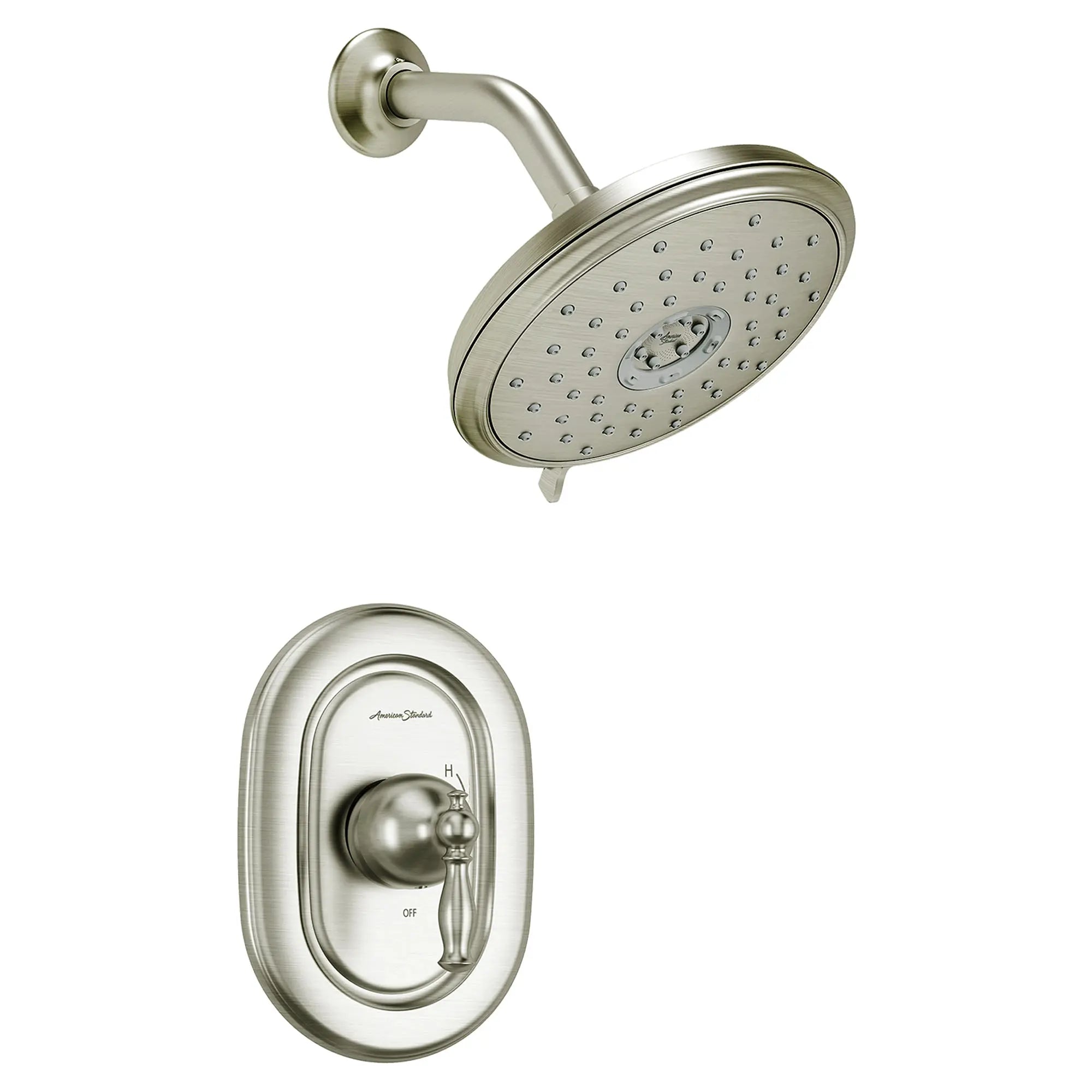 Quentin® 1.8 gpm /6.8 L/min Shower Trim Kit With Water-Saving Showerhead, Double Ceramic Pressure Balance Cartridge With Lever Handle // BRUSHED NICKEL // 132469_TU440507295_1_0_CDNwebp.webp