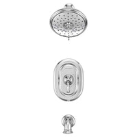 [TU440508.002] Quentin® 1.8 gpm /6.8 L/min Tub and Shower Trim Kit With Water-Saving Showerhead, Double Ceramic Pressure Balance Cartridge With Lever Handle - Polished Chrome