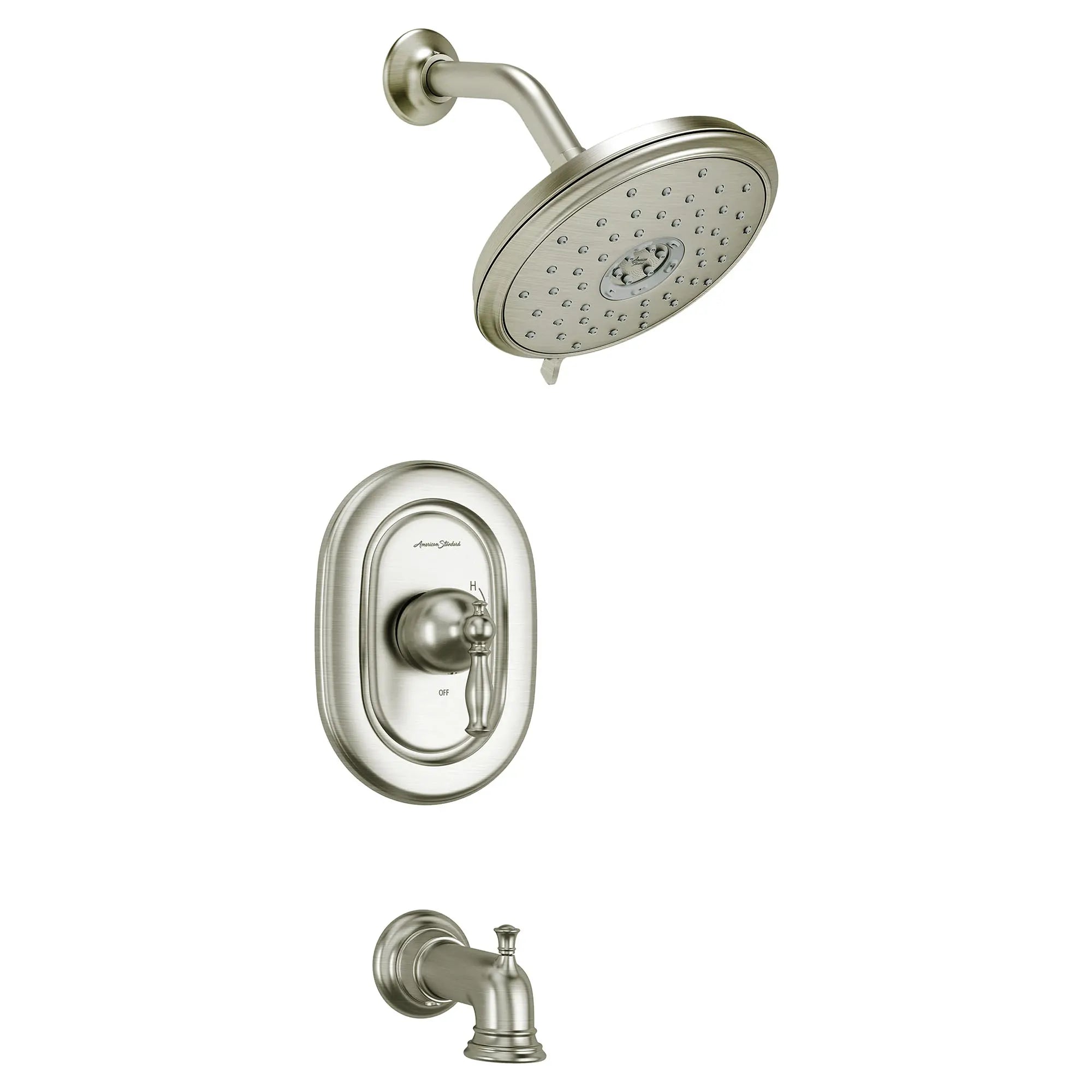 Quentin® 1.8 gpm /6.8 L/min Tub and Shower Trim Kit With Water-Saving Showerhead, Double Ceramic Pressure Balance Cartridge With Lever Handle // BRUSHED NICKEL // 132481_TU440508295_1_0_CDNwebp.webp
