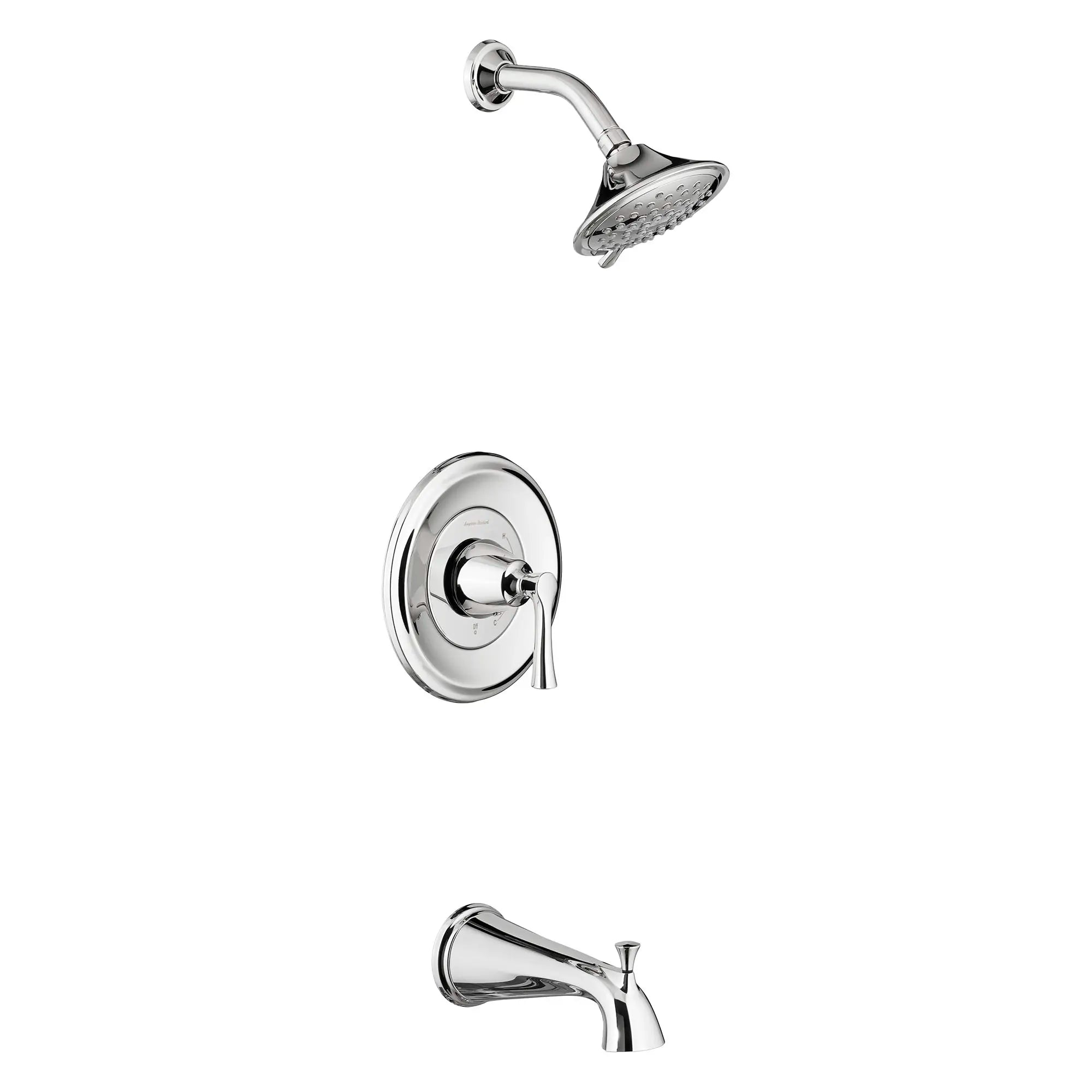 Estate 2.5 gpm/9.5 L/min Tub and Shower Trim Kit With 3-Function Showerhead, Double Ceramic Pressure Balance Cartridge With Lever Handle // TUB & SHOWER / 2.5 GPM / POLISHED CHROME // 132566_TU722502002_0_CDNwebp.webp