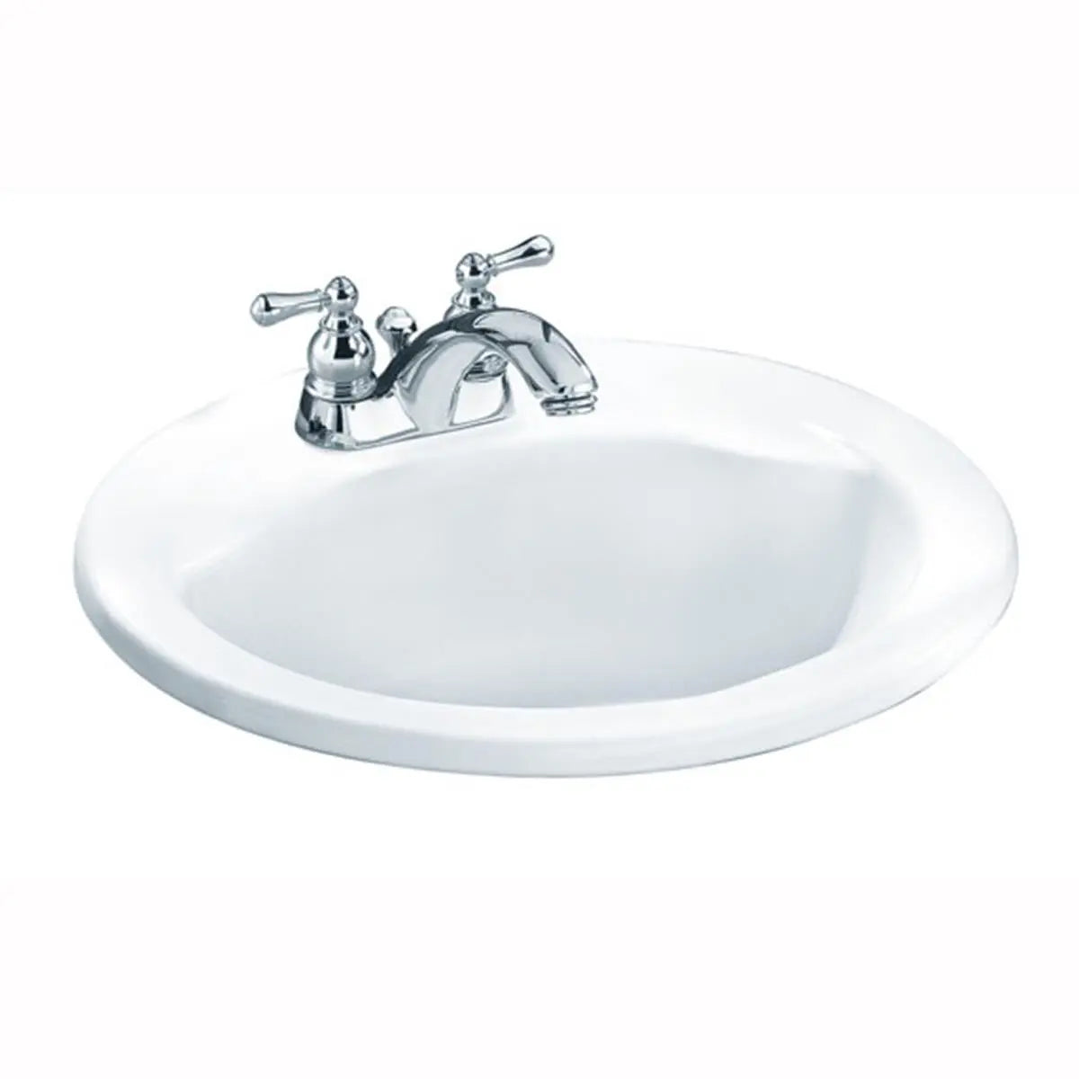 Cadet Oval Countertop Sink 4-in. Centers with EverClean // WHITE // 134982_Image_0419444EC.020_CADET_Countertop_0_CDNwebp.webp