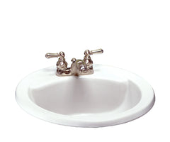 [0427444EC.020] Cadet Round Countertop Sink 4-in. Centers with EverClean - Linen
