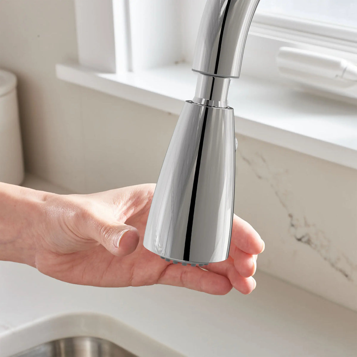 Fairbury® 2S Touchless Pull down Kitchen Faucet with Soap Dispenser // POLISHED CHROME // 152136_L-7418381.002_0_CDNwebp_7d3345a4-7d00-4b16-a4d5-e866aad41b0d.webp
