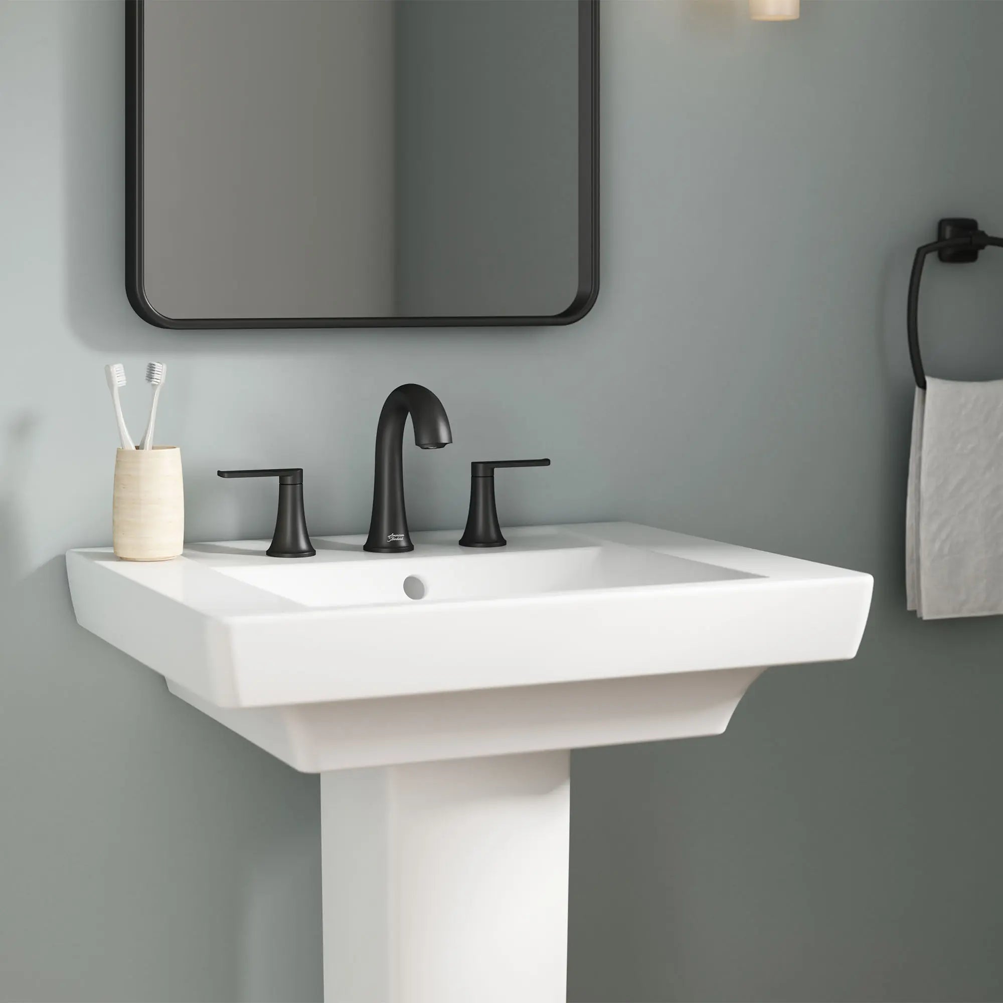 Corsham 8-Inch Widespread 2-Handle Bathroom Faucet 1.2 gpm/4.5 L/min with Lever Handle // MATTE BLACK // 154606_B-7428801.243_Close_up_0_CDNwebp.webp