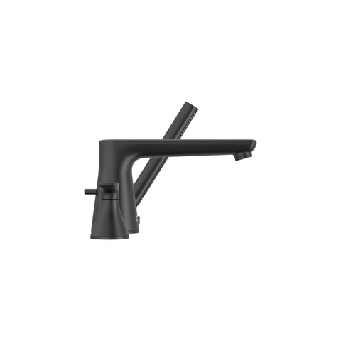 Aspirations 4-Hole 2-Handle Deck Mount Roman Tub Faucet  With Lever Handles and Personal Shower