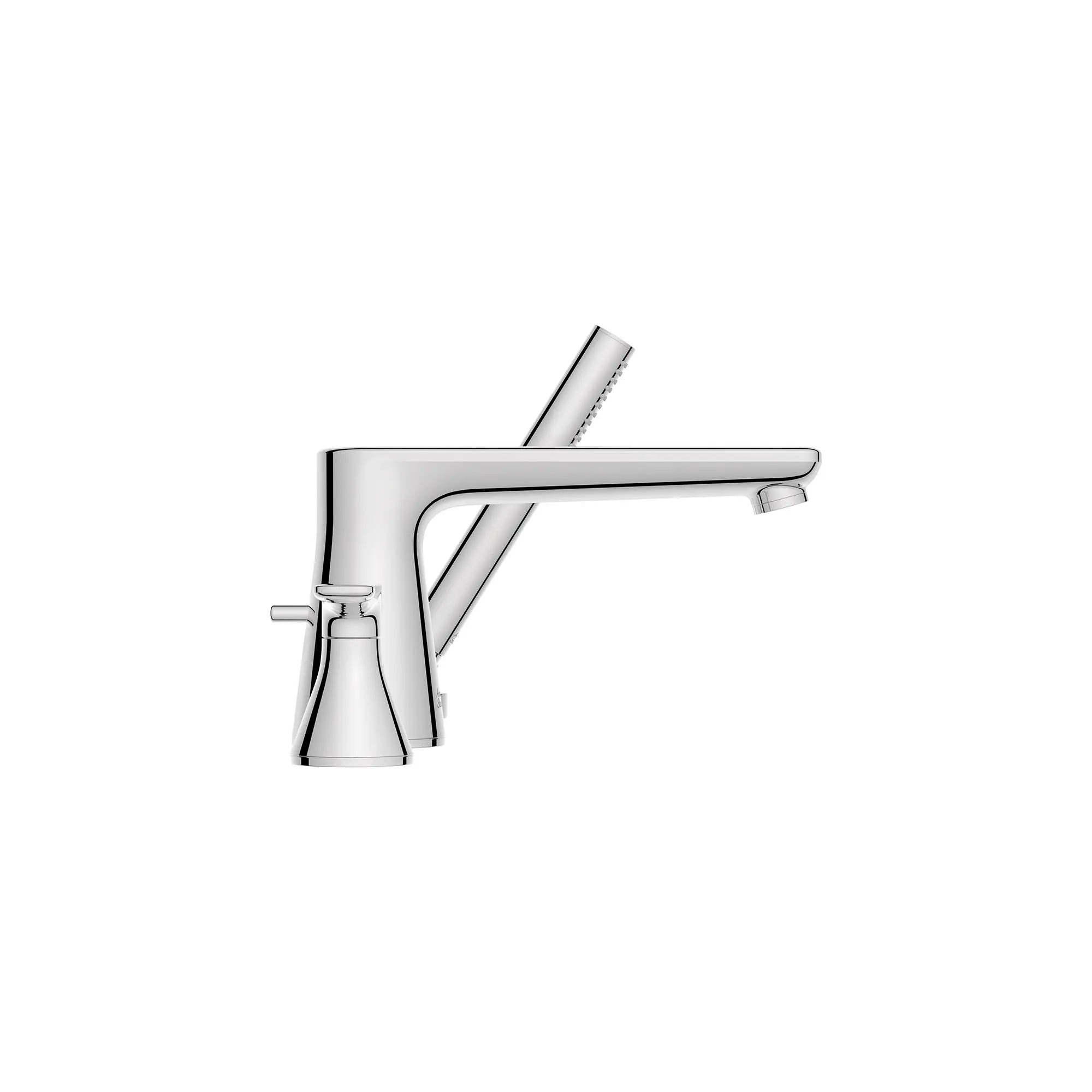 Aspirations 4-Hole 2-Handle Deck Mount Roman Tub Faucet  With Lever Handles and Personal Shower // POLISHED CHROME // 155598_Aspirations_SiloSide_t061901.002_0001_Jan2023_0_CDNwebp.webp