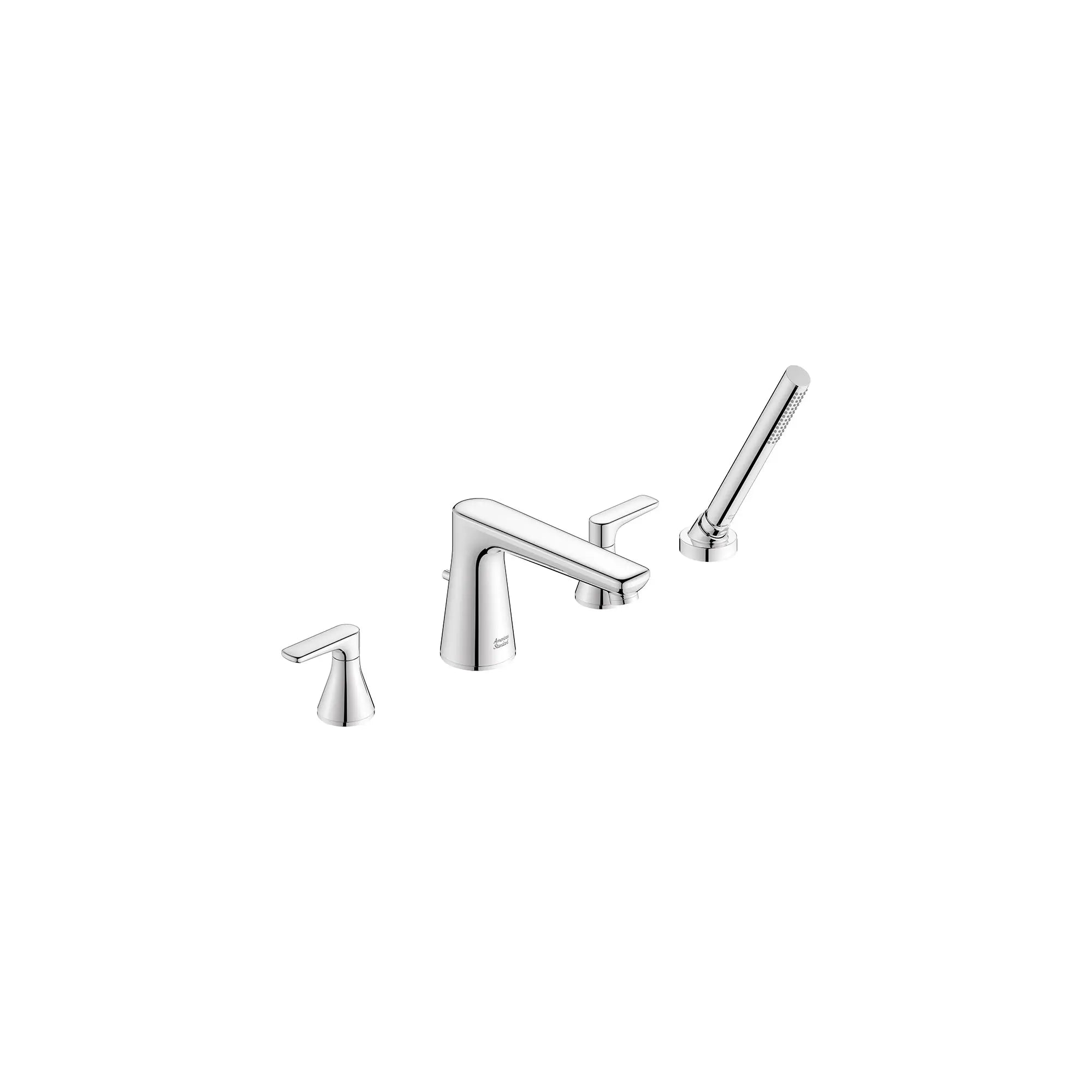 Aspirations 4-Hole 2-Handle Deck Mount Roman Tub Faucet  With Lever Handles and Personal Shower // POLISHED CHROME // 155604_Aspirations_SiloRight_t061901.002_0001_Jan2023_0_CDNwebp.webp